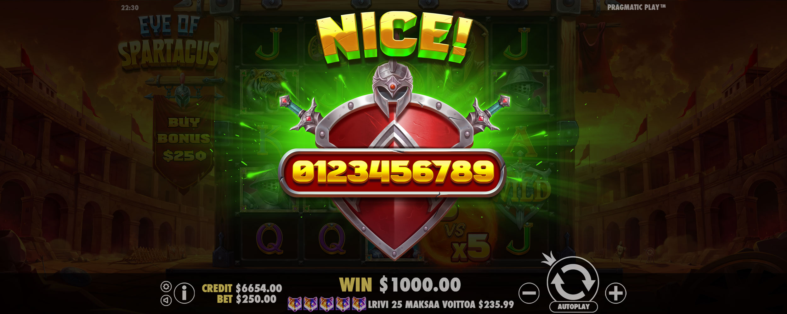 Eye of Spartacus - Big win 5