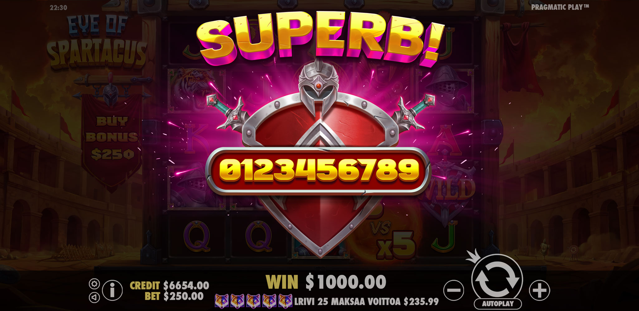 Eye of Spartacus - Big win 8