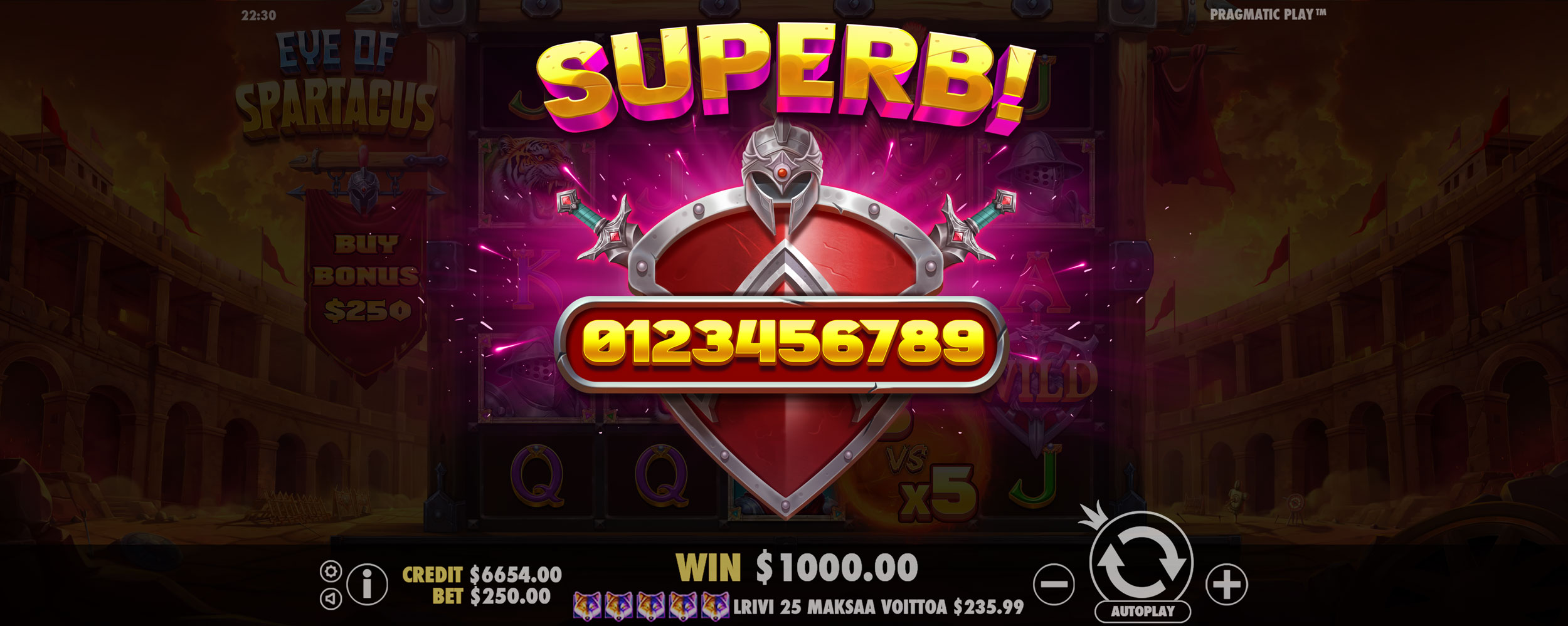 Eye of Spartacus - Big win 9