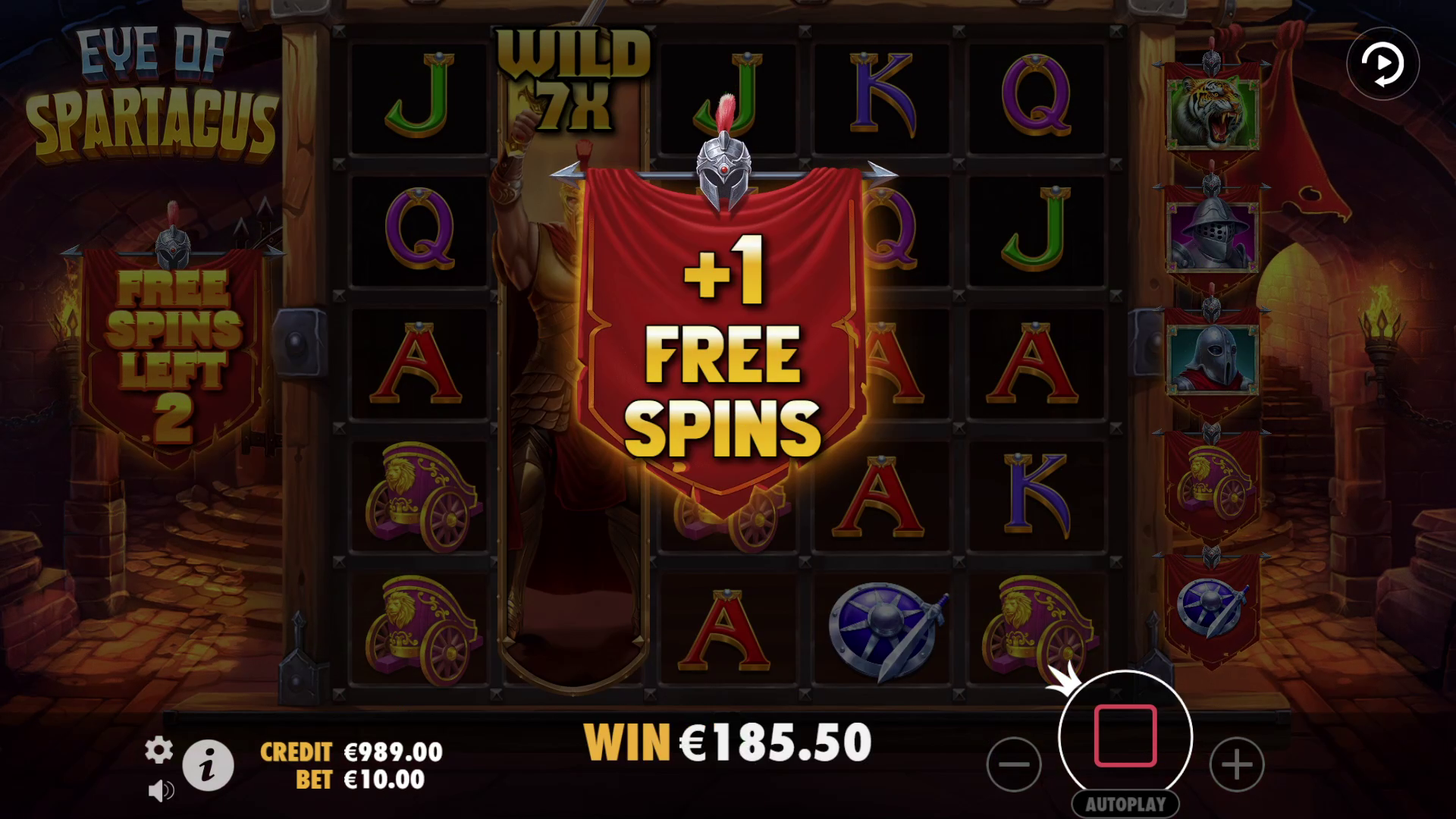 Eye of Spartacus - Free spins 2