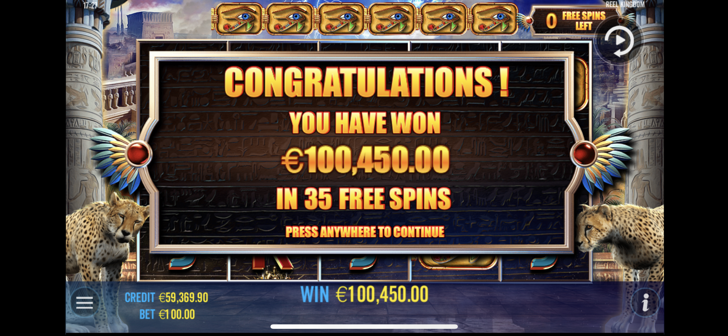 Eye of the Storm - Free spins 2