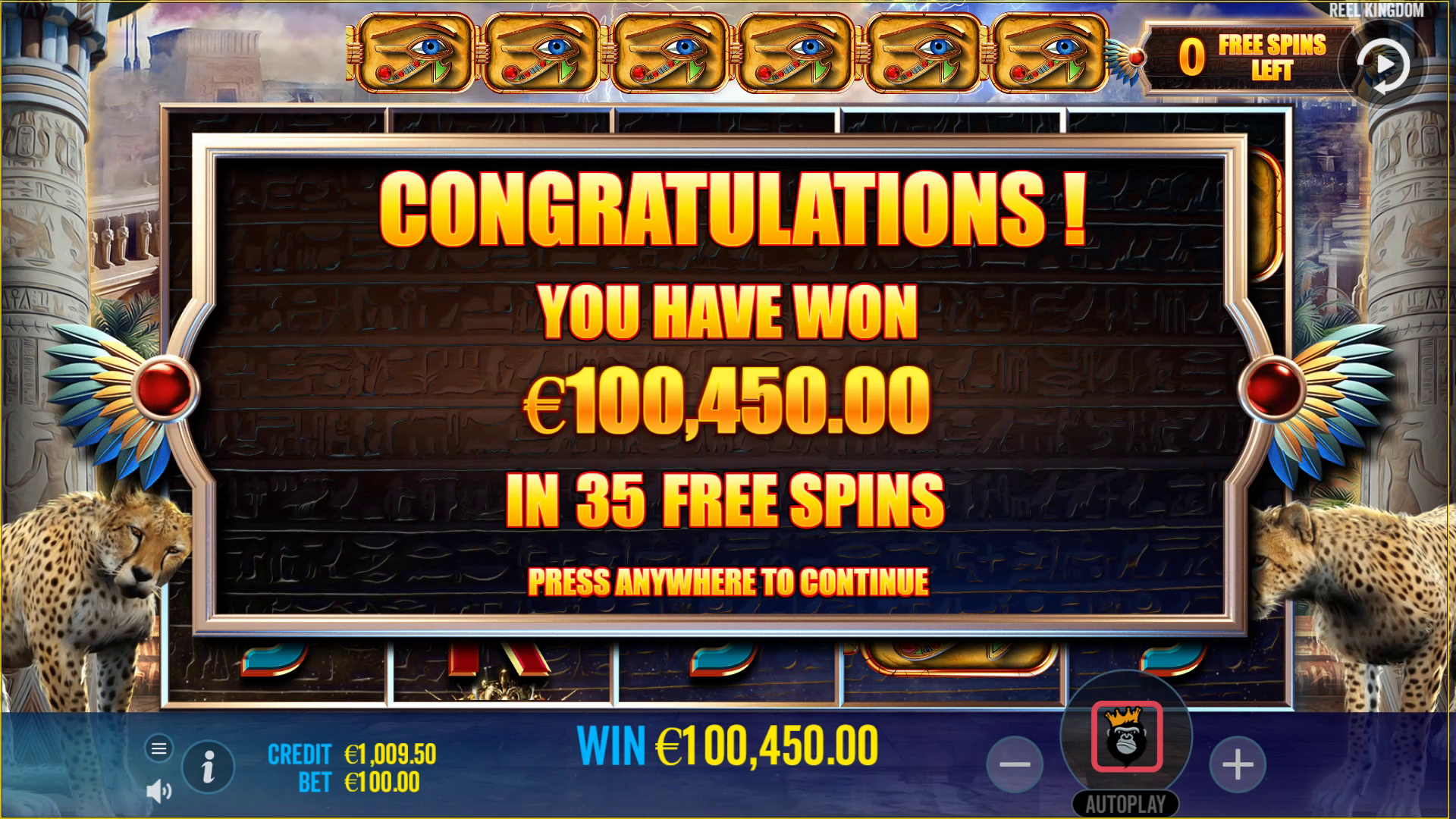 Eye of the Storm - Free spins 5