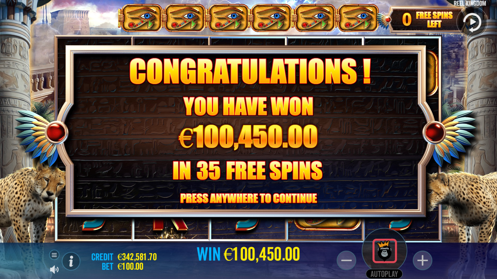 Eye of the Storm - Free spins 9