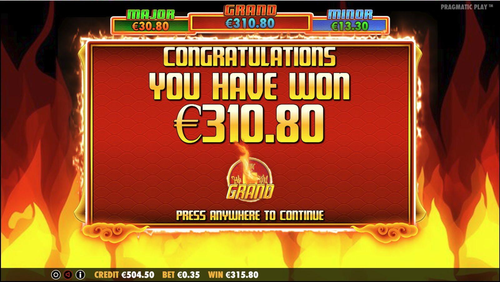Fire 88 - Big win