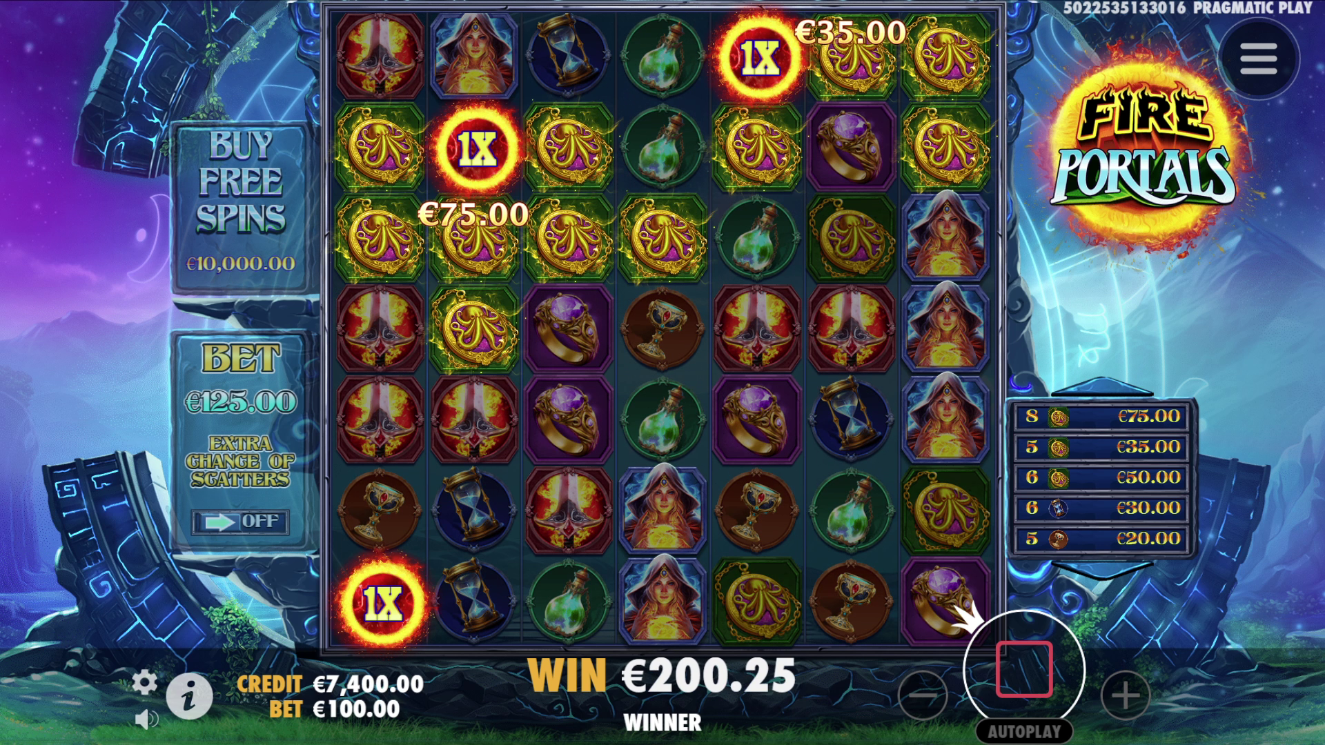 Fire Portals - Big win 1