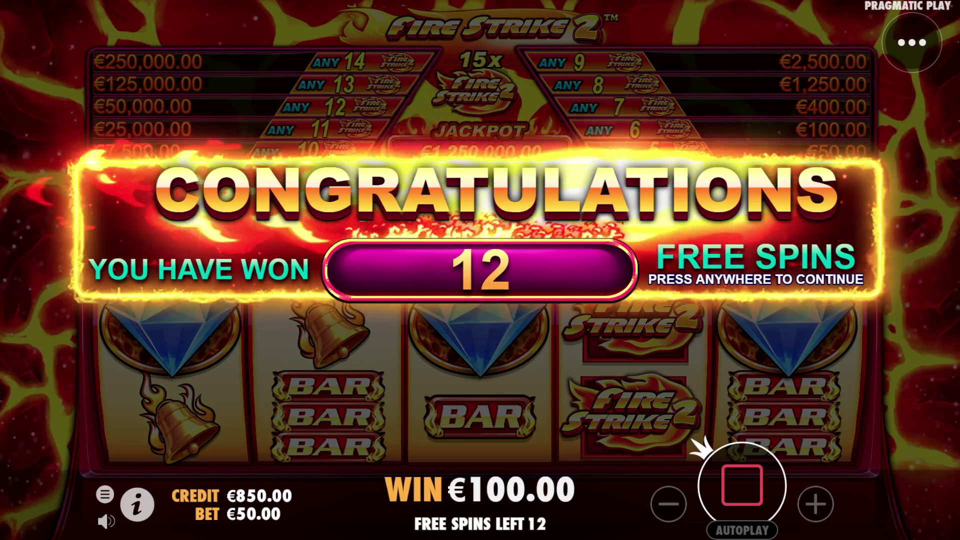 Fire Strike - Free spins 2