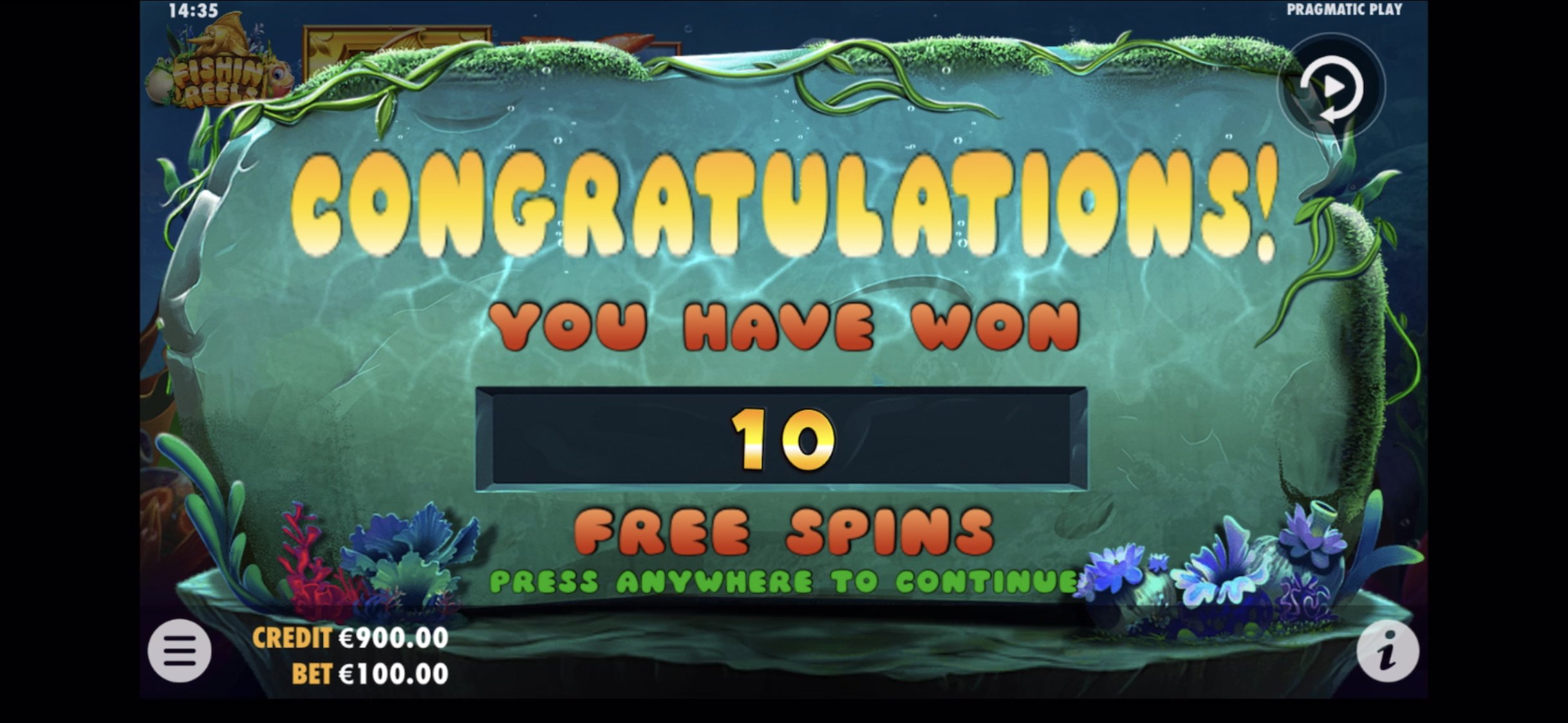 Fishin' Reels - Free spins 8