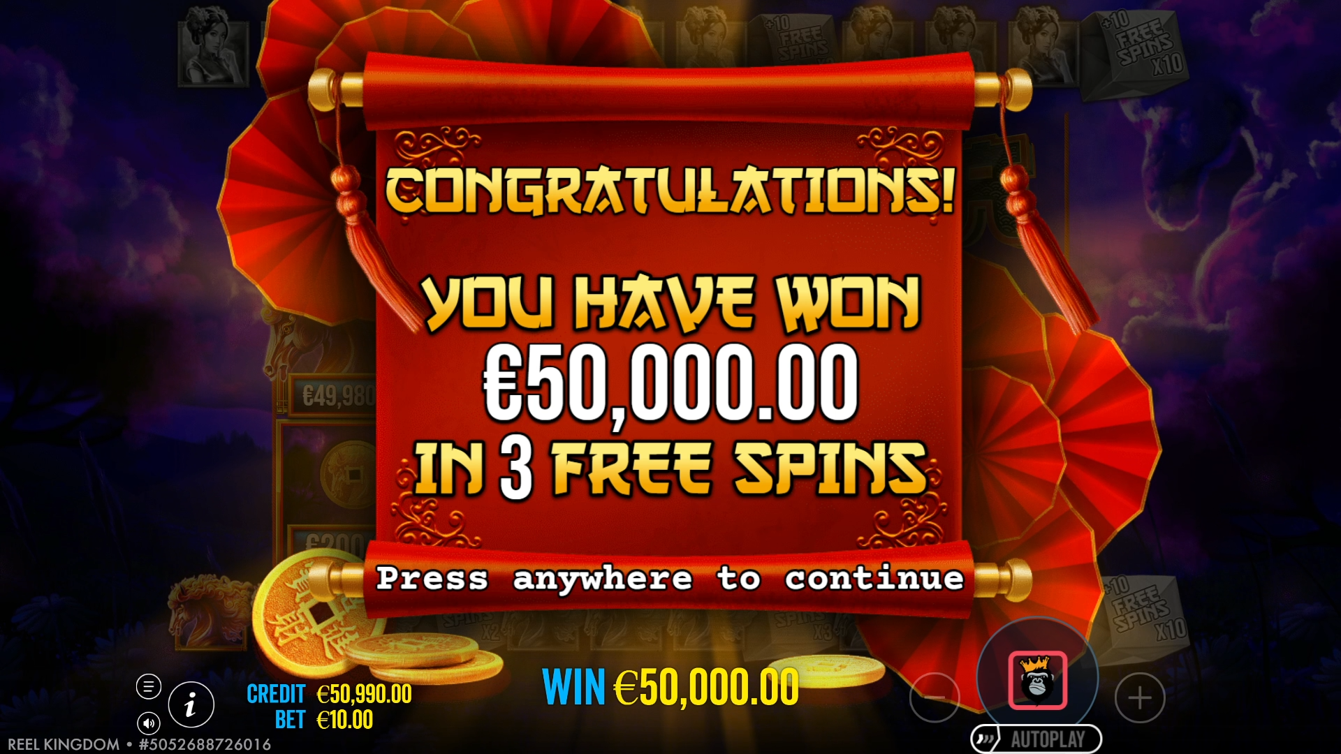 Floating Dragon Wild Horses - Free spins 1