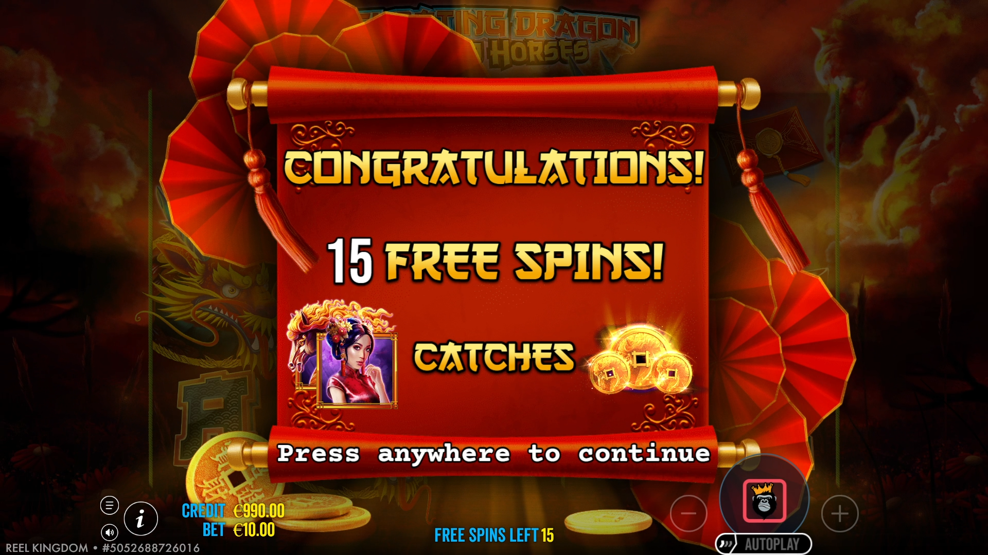 Floating Dragon Wild Horses - Free spins 2