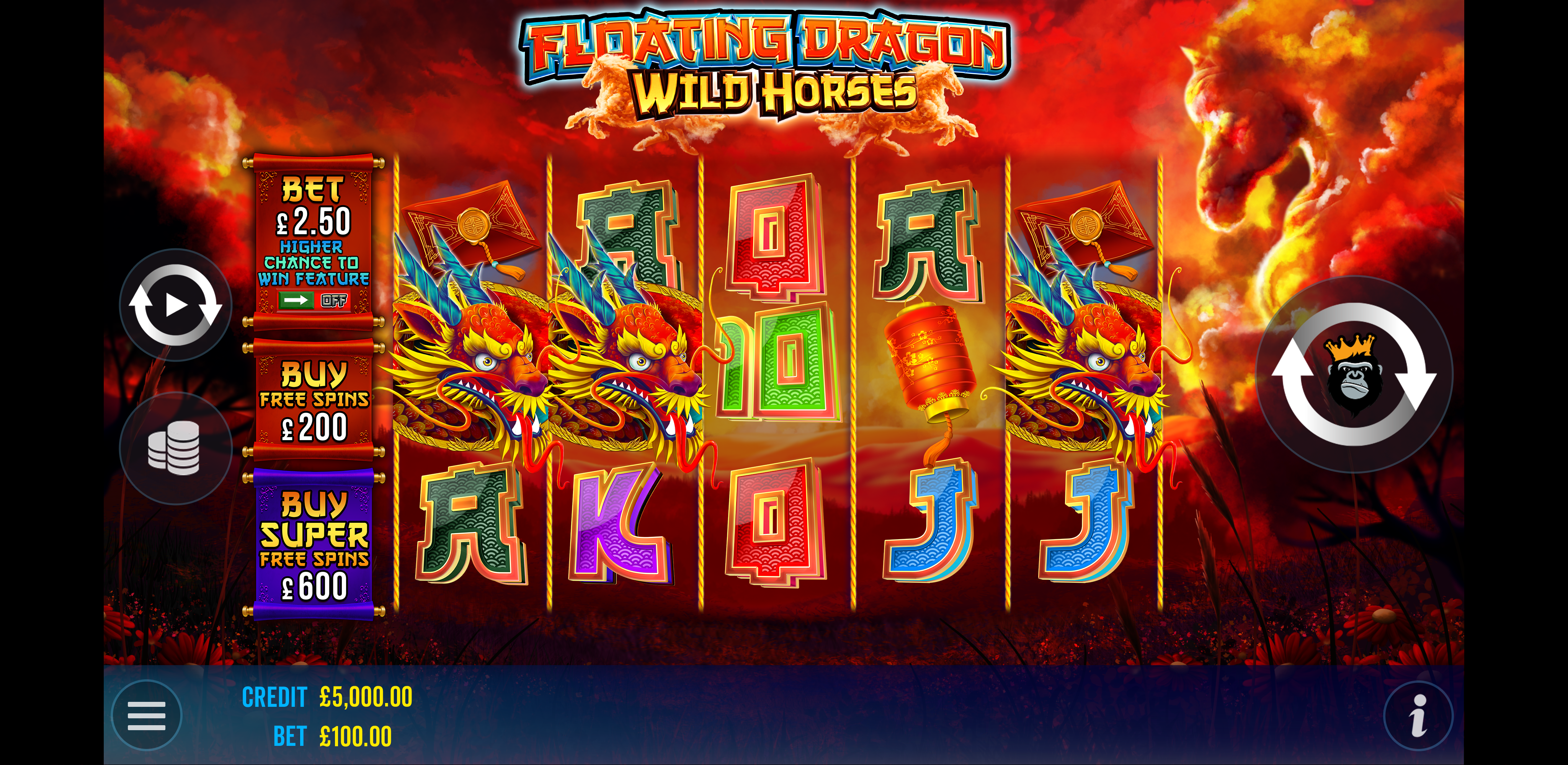 Floating Dragon Wild Horses - Base game 3