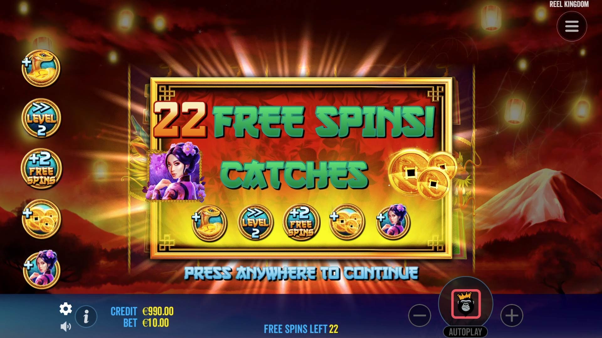 Floating Dragon - Year of the Snake - Free spins 2
