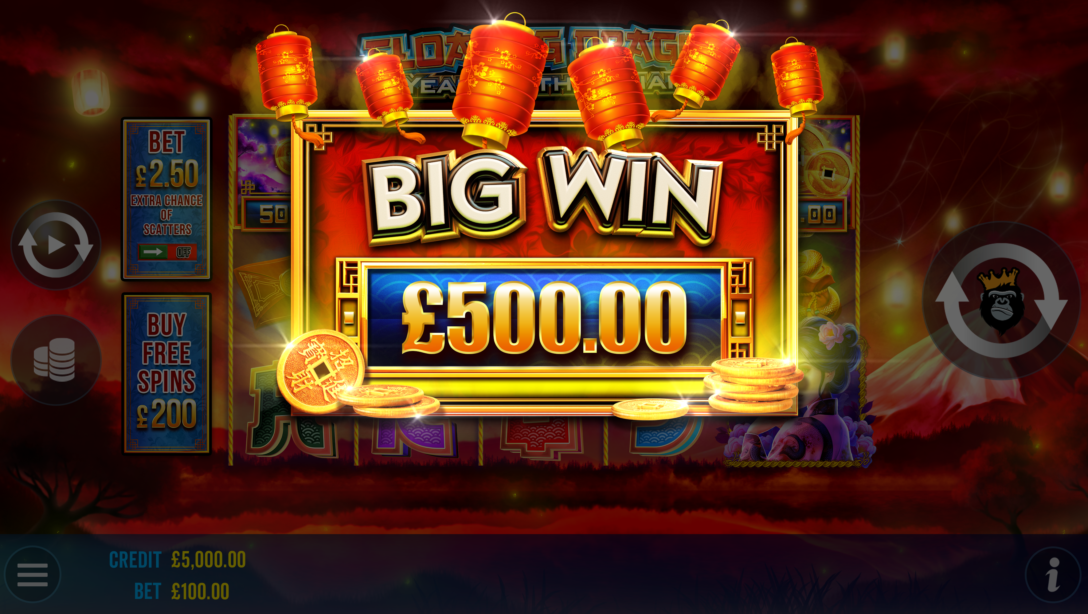 Floating Dragon - Year of the Snake - Free spins 1