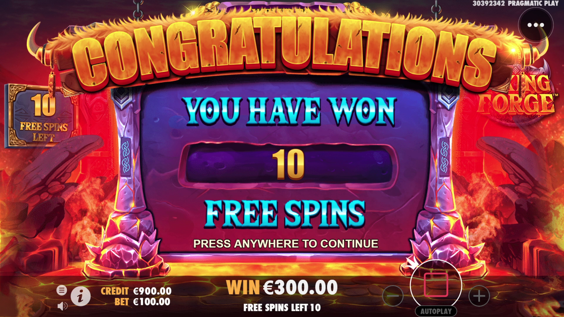 Forge of Olympus - Free spins