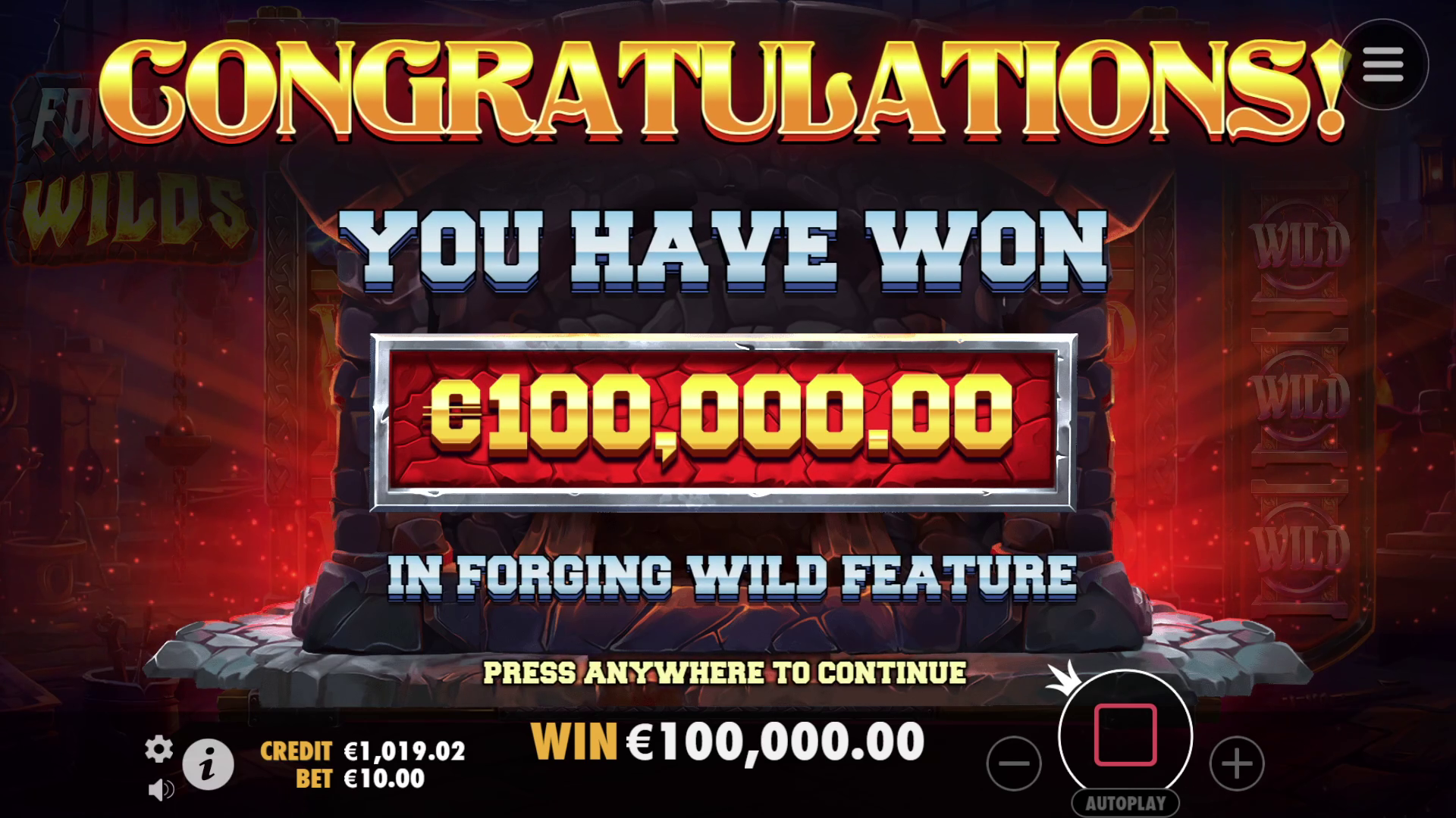Forging Wilds - Big win 3