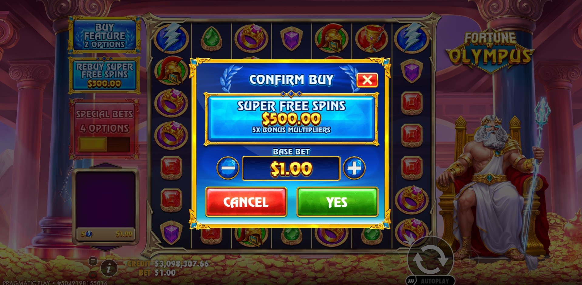 Fortune of Olympus - Free spins 5