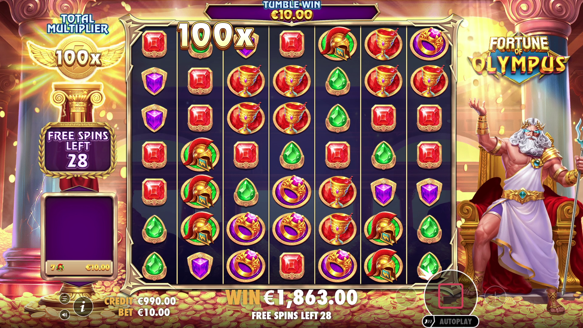Fortune of Olympus - Free spins 8