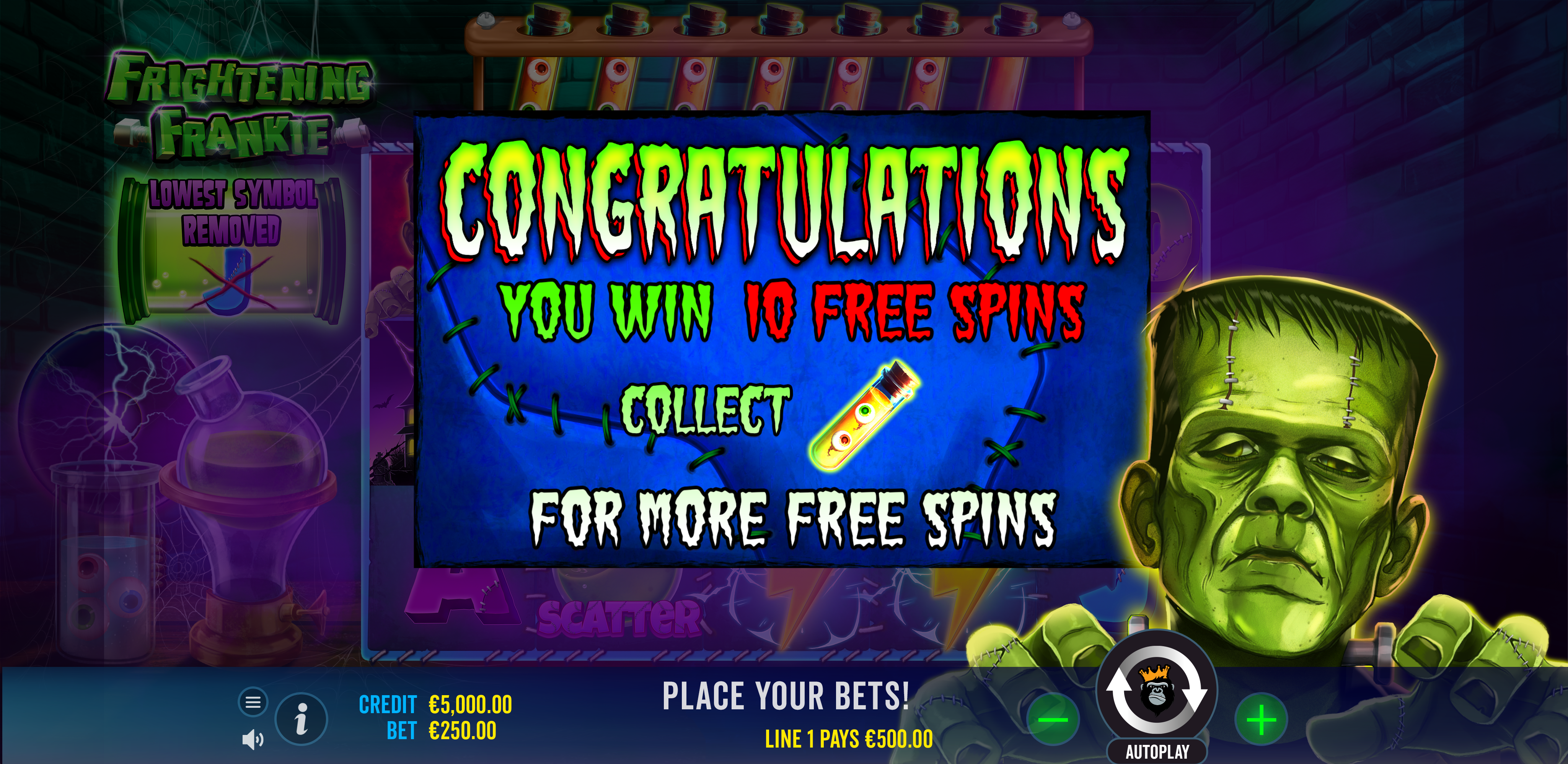 Frightening Frankie - Free spins 1