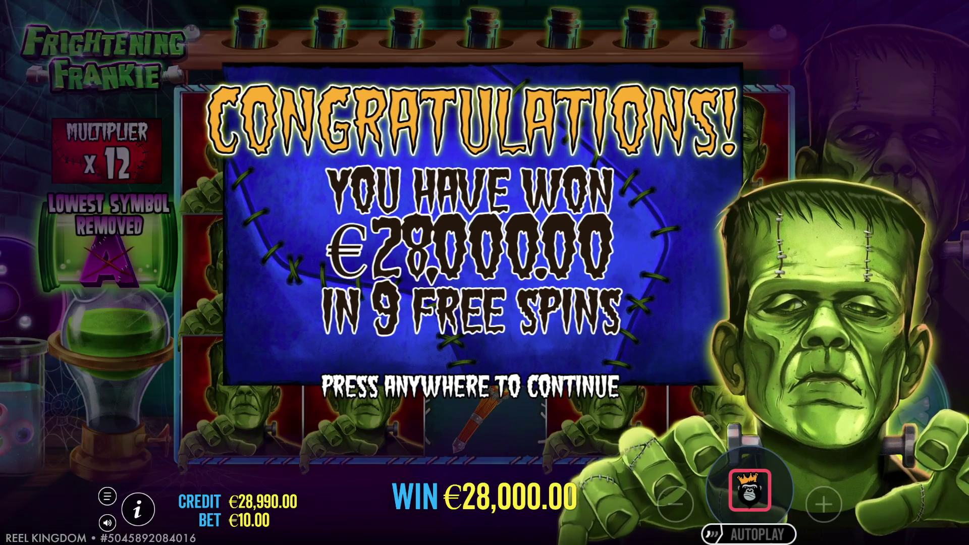 Frightening Frankie - Free spins 2