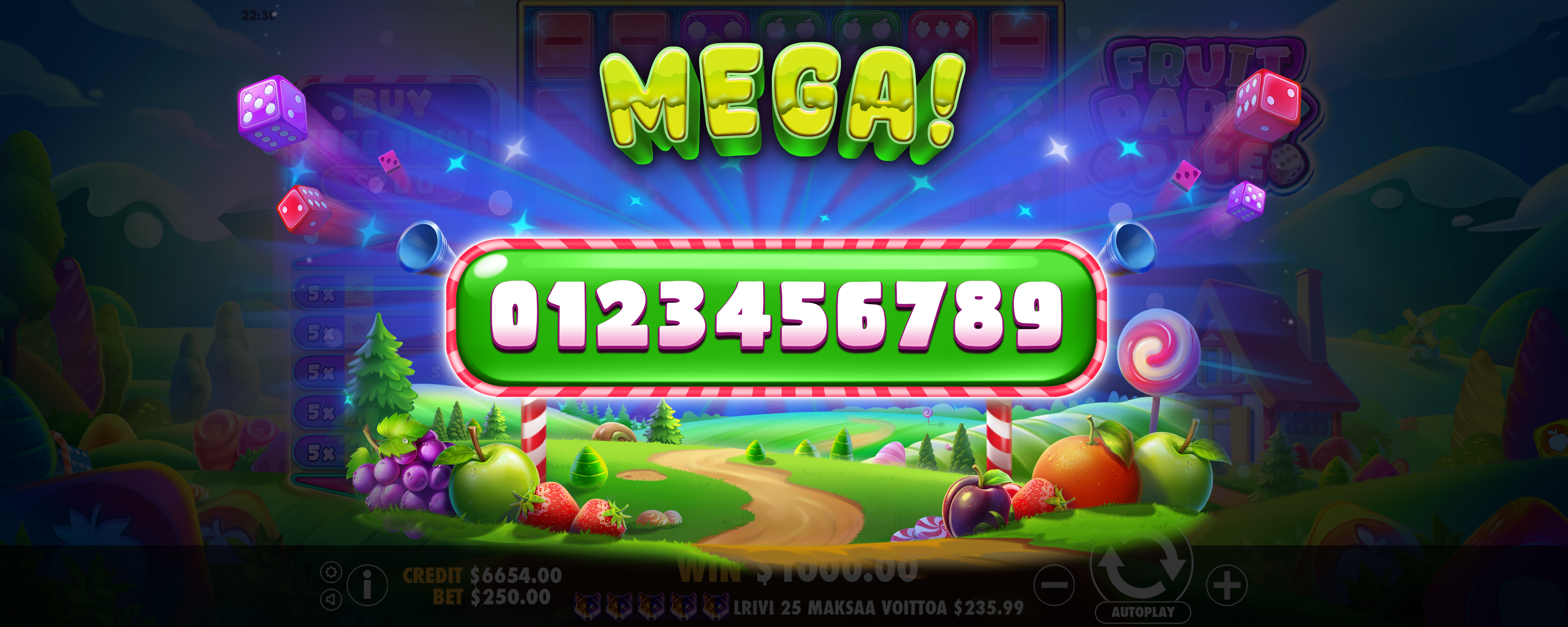 Fruit Party Dice - Big win 1