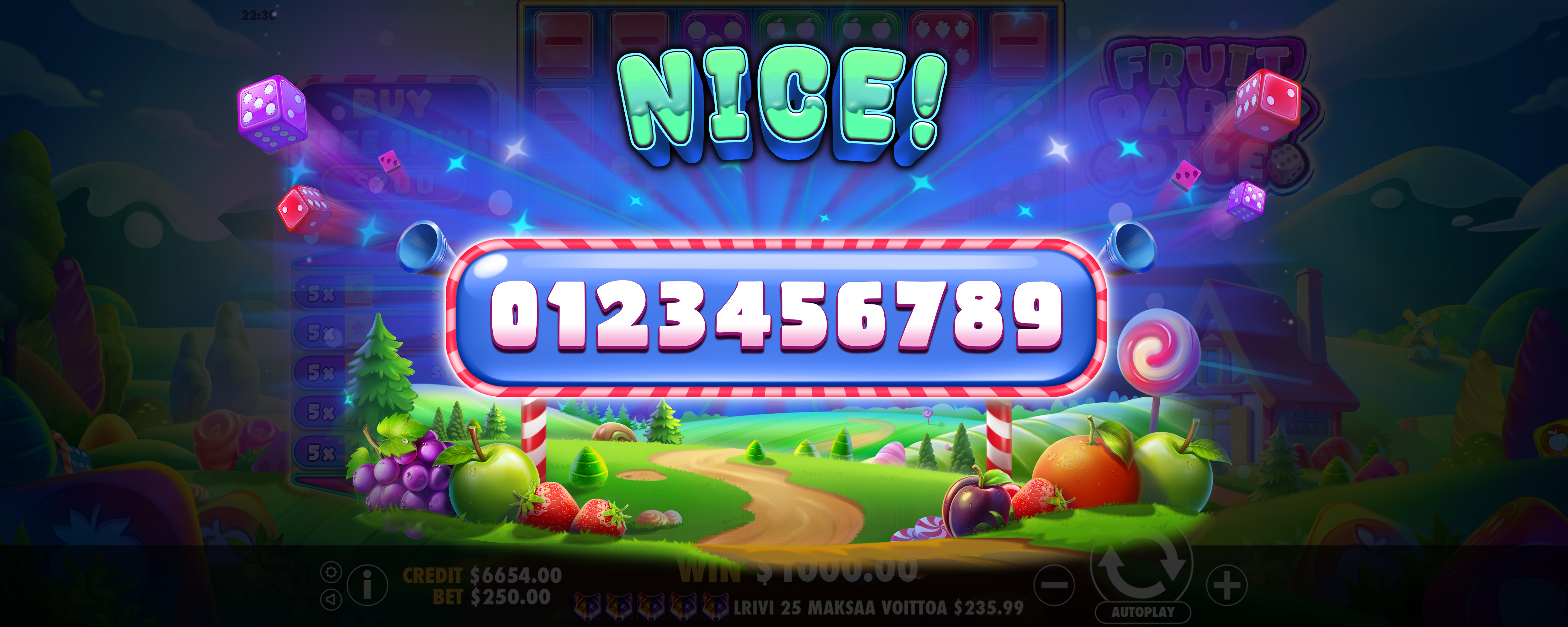Fruit Party Dice - Big win 2