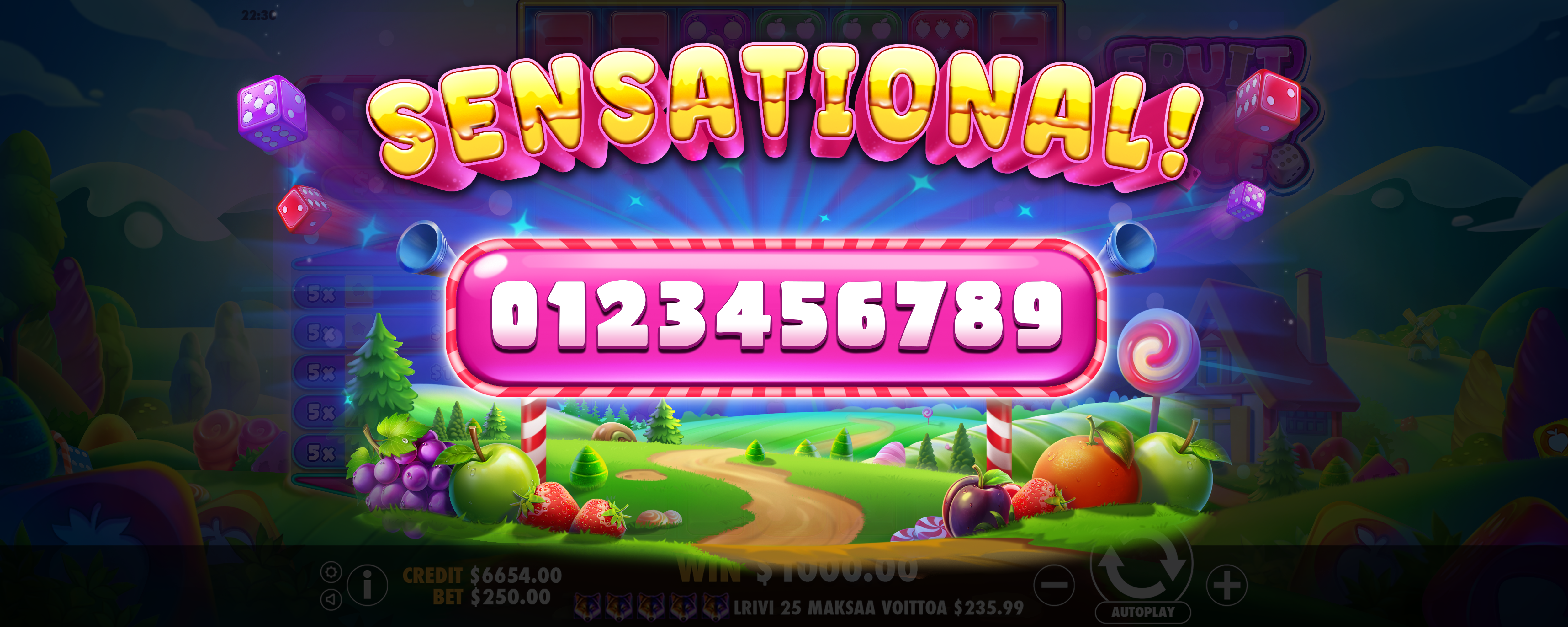 Fruit Party Dice - Big win 3