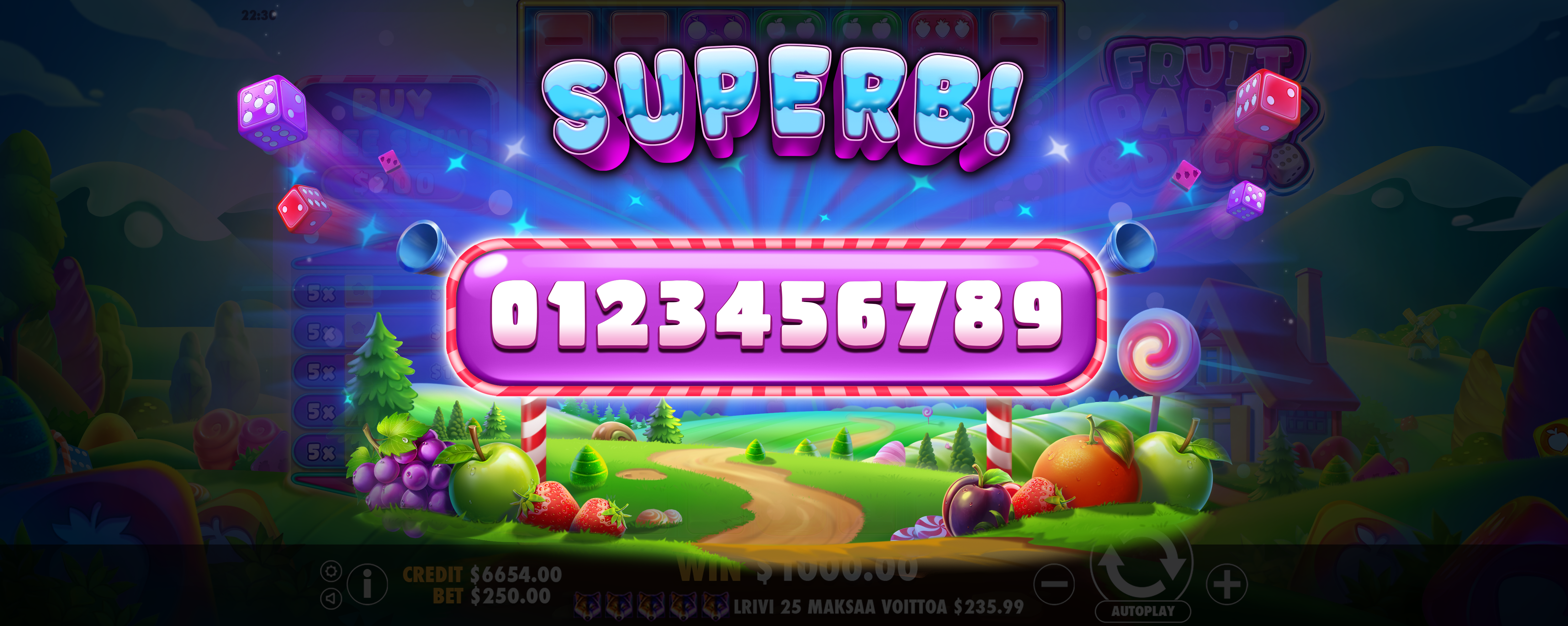 Fruit Party Dice - Big win 4