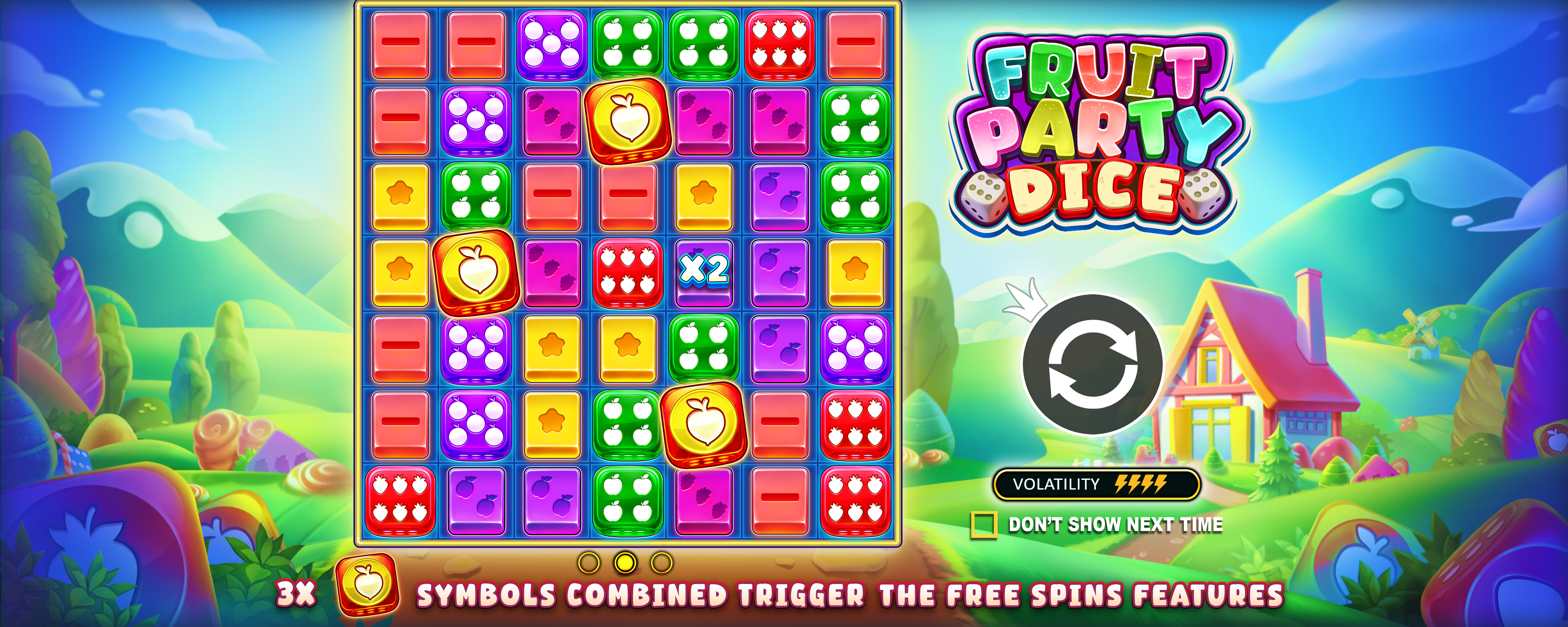 Fruit Party Dice - Start screen