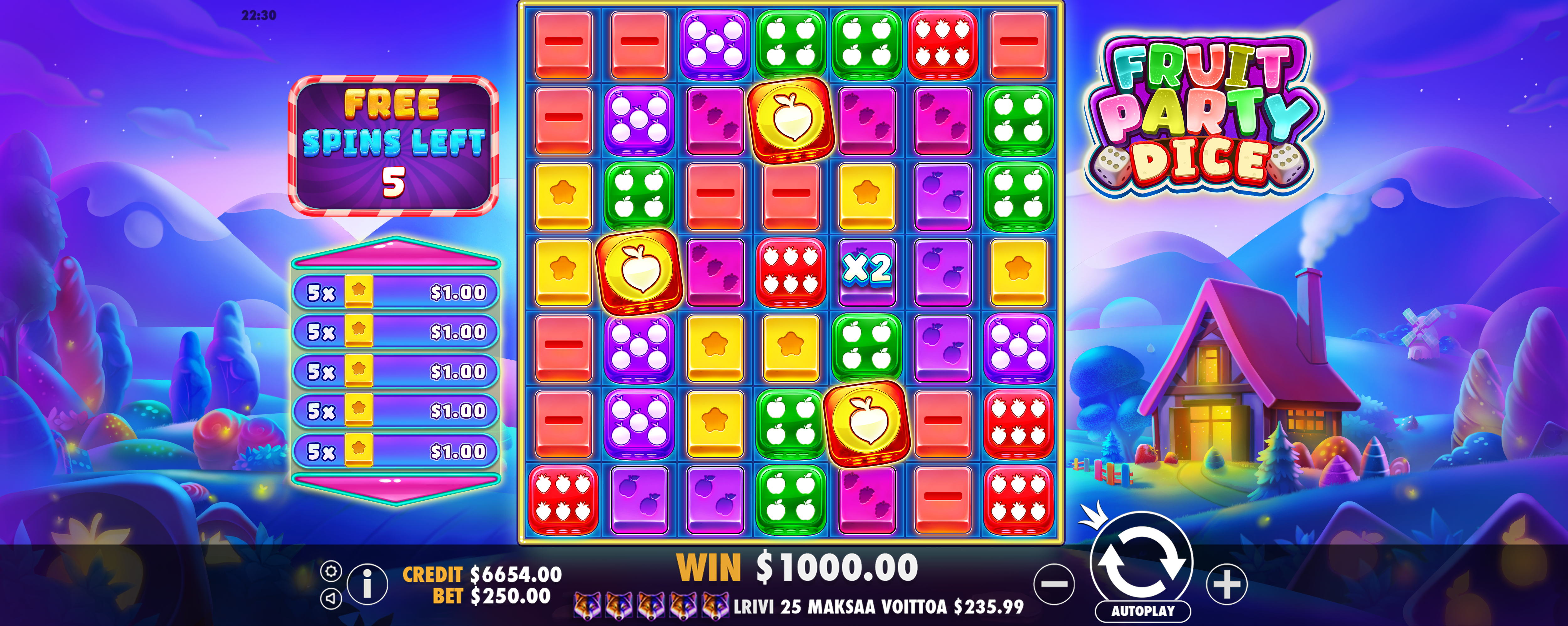 Fruit Party Dice - Free spins