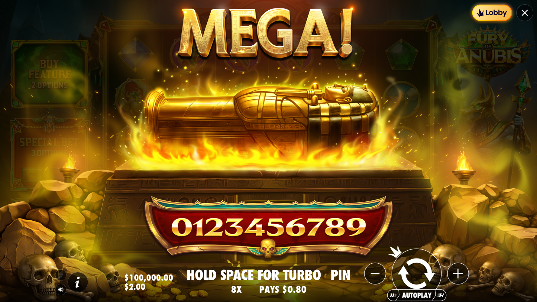 Fury of Anubis - Big win 2