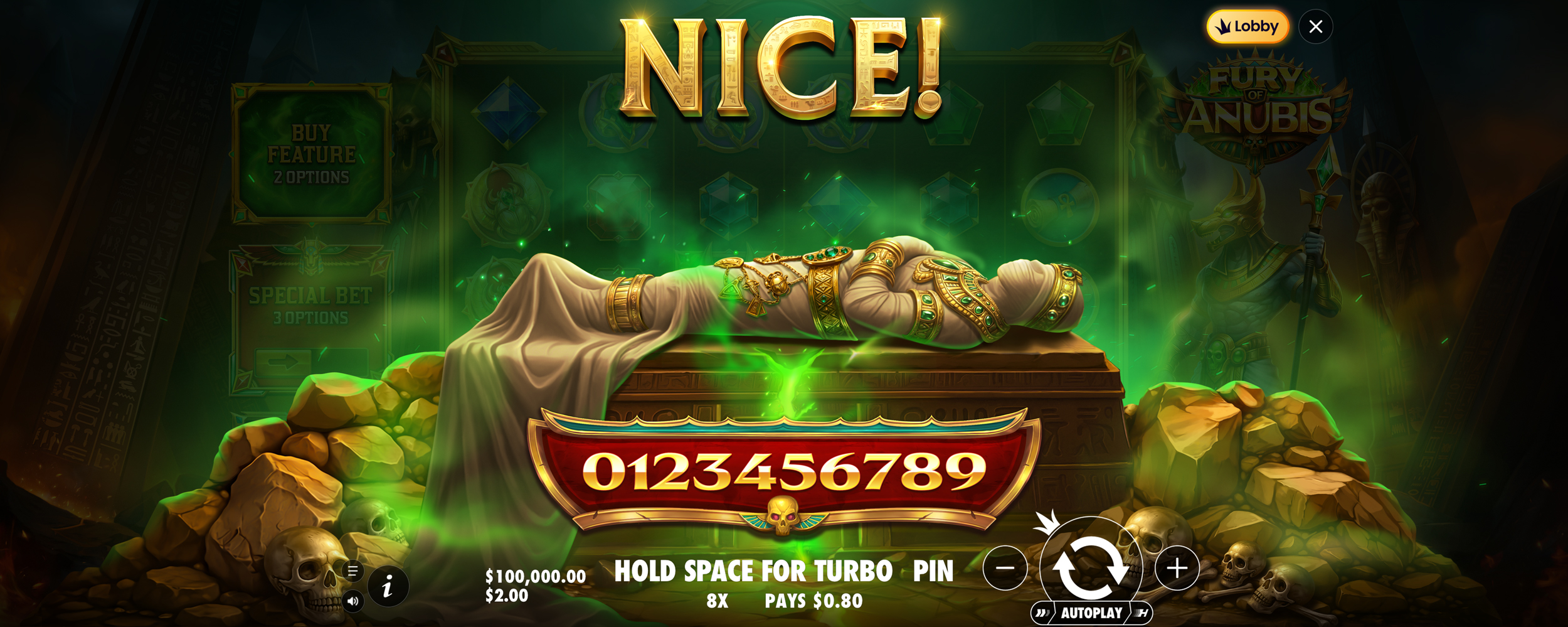 Fury of Anubis - Big win 7