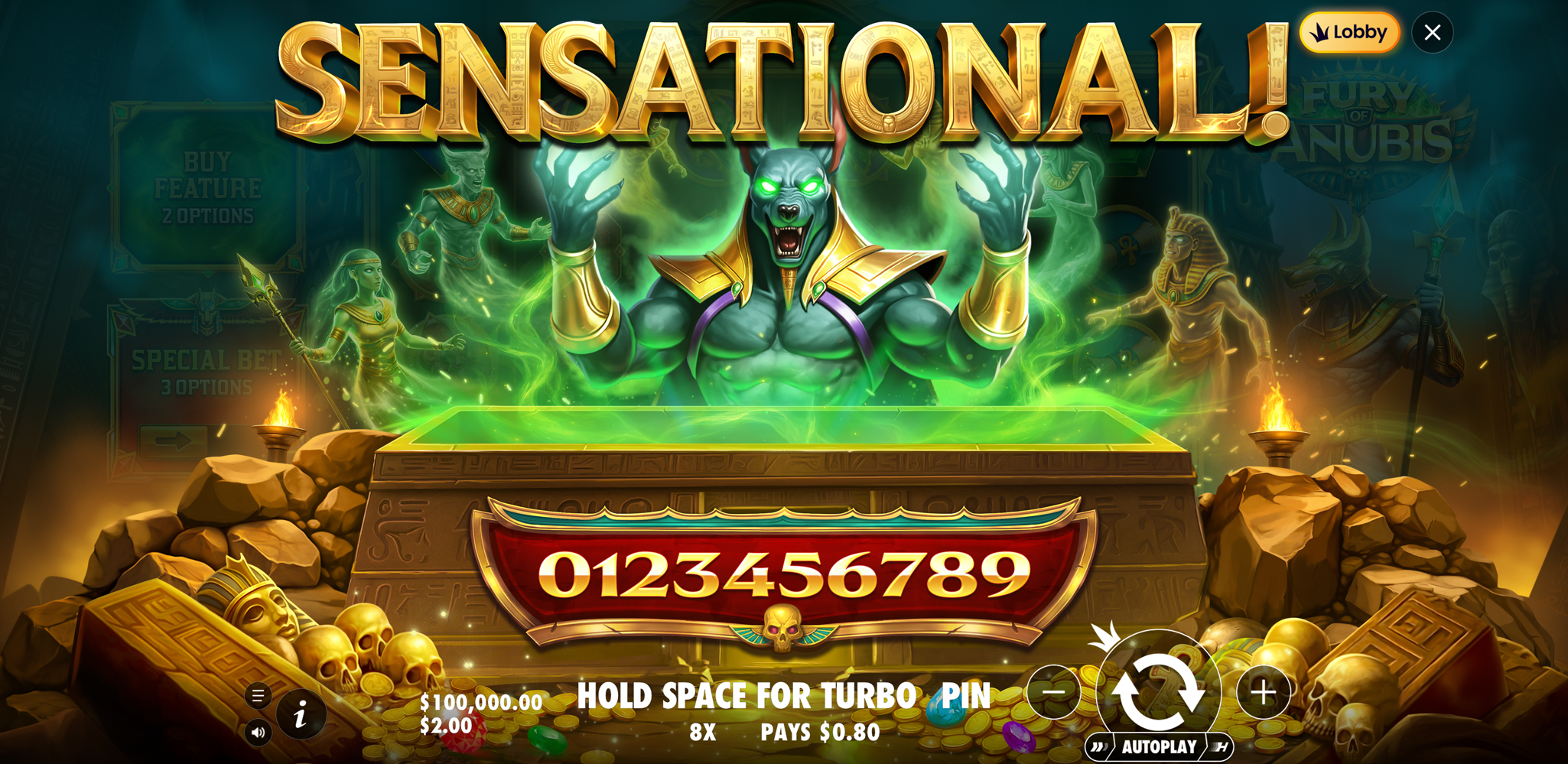 Fury of Anubis - Big win 9