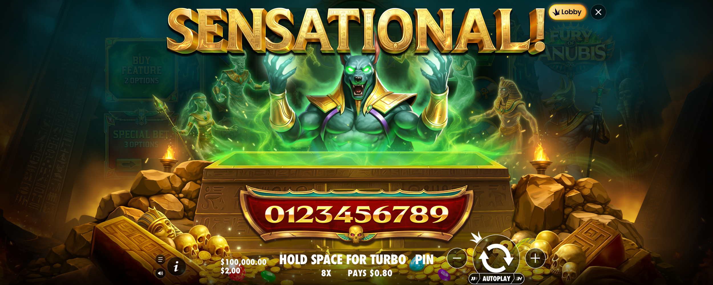 Fury of Anubis - Big win 10