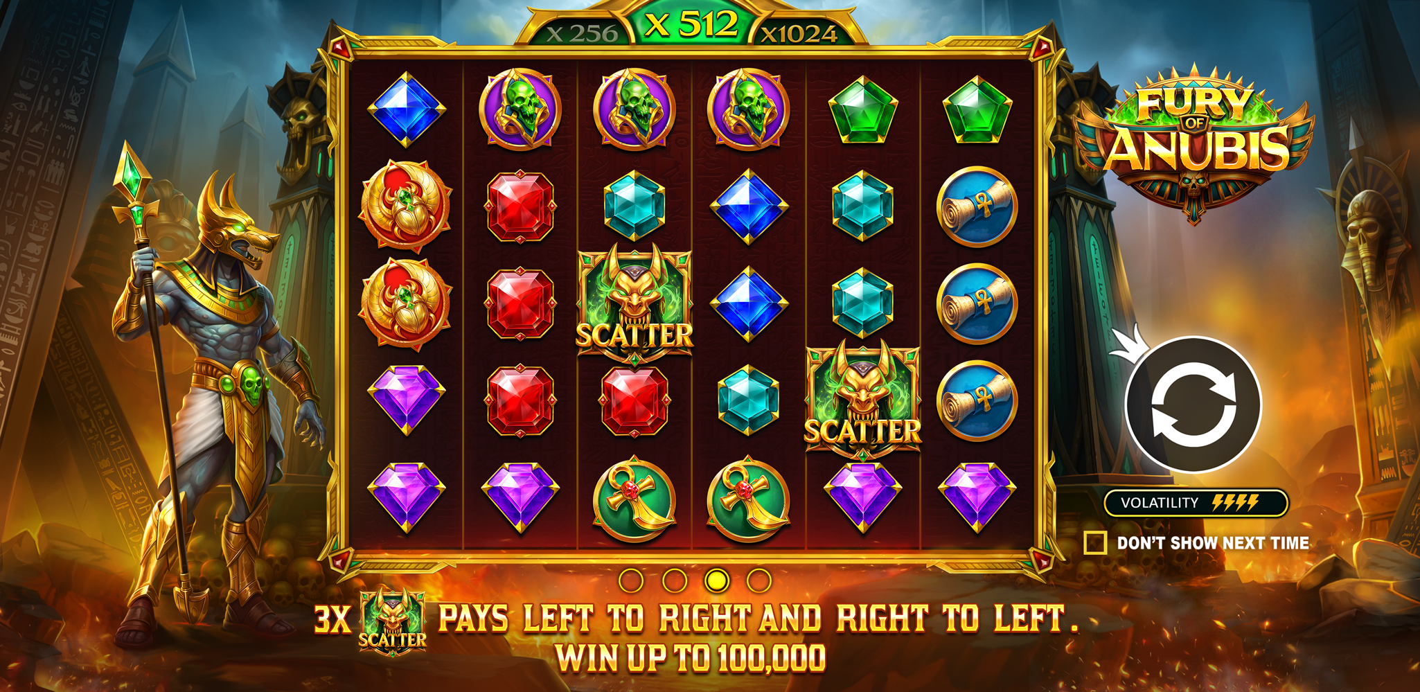 Fury of Anubis - Start screen 2