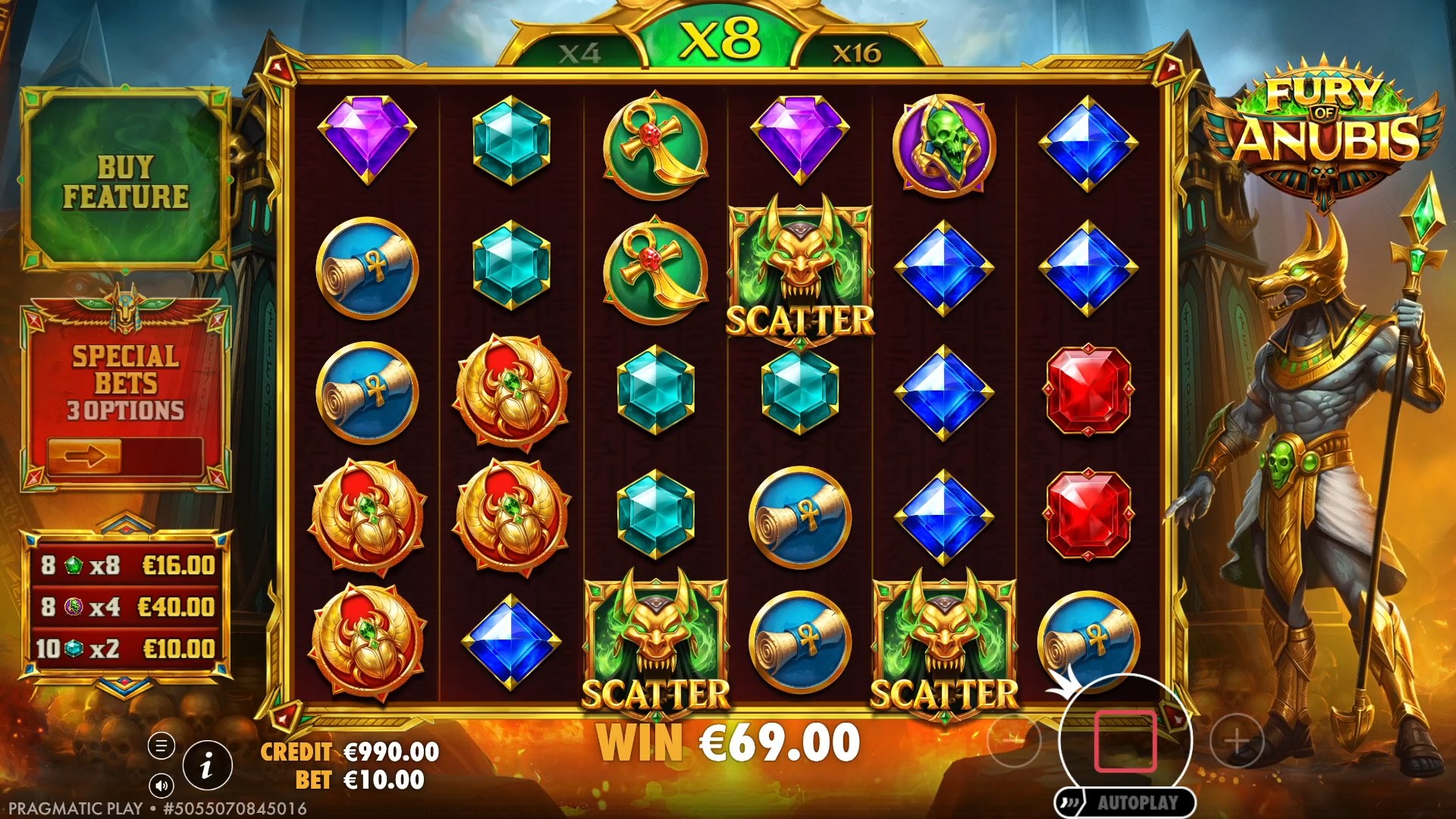 Fury of Anubis - Free spins 6