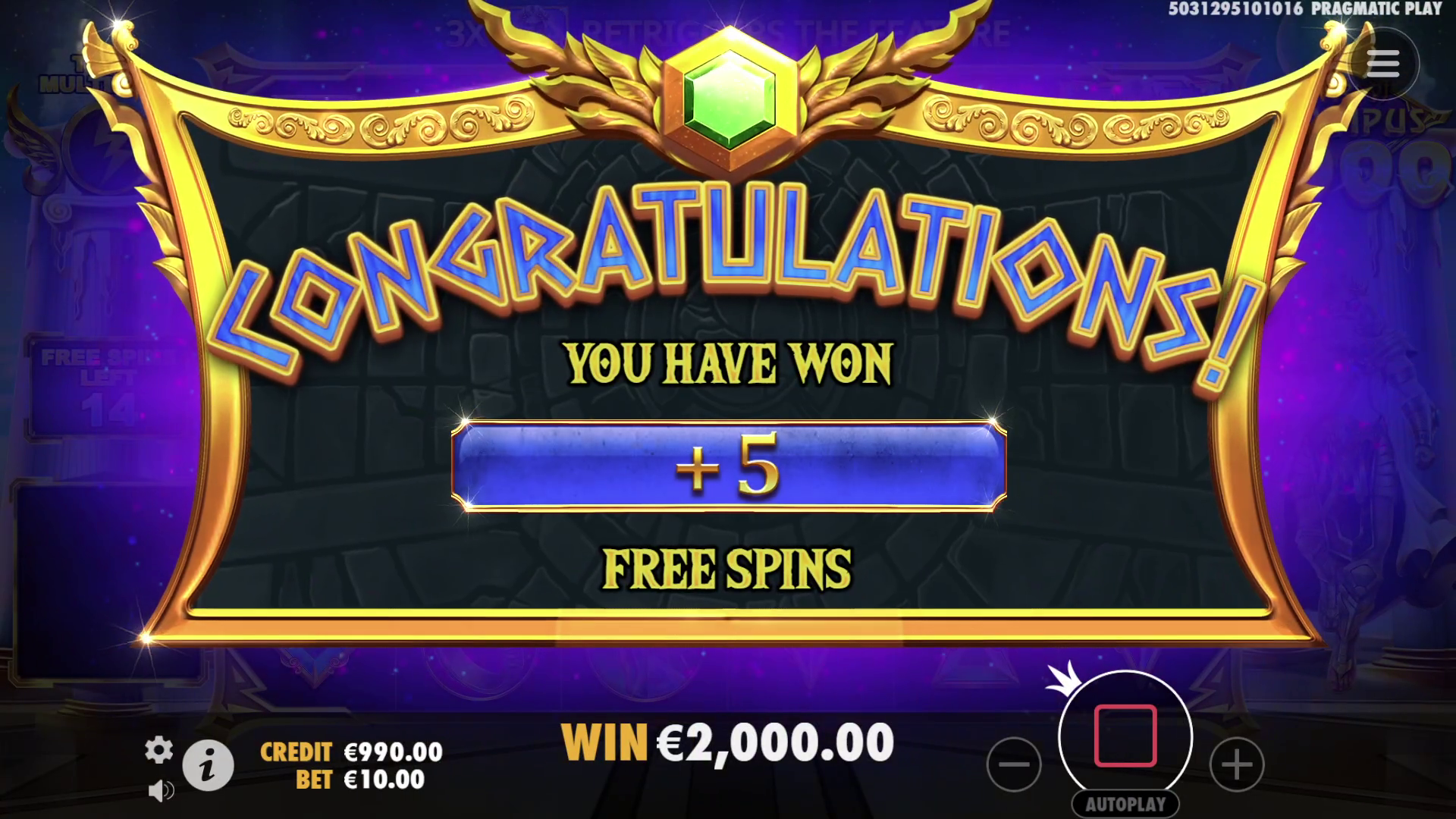 Gates of Olympus 1000 - Free spins 1