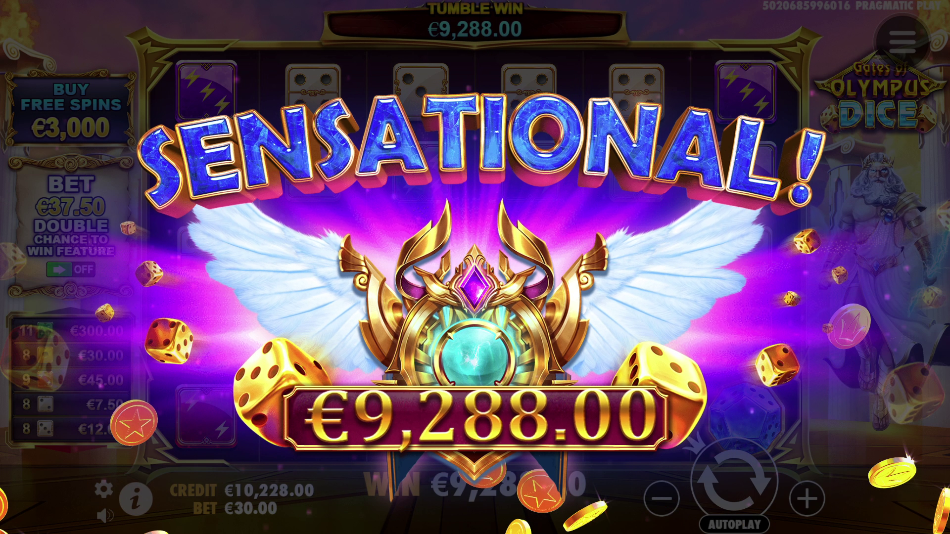 Gates of Olympus Dice - Big win 1