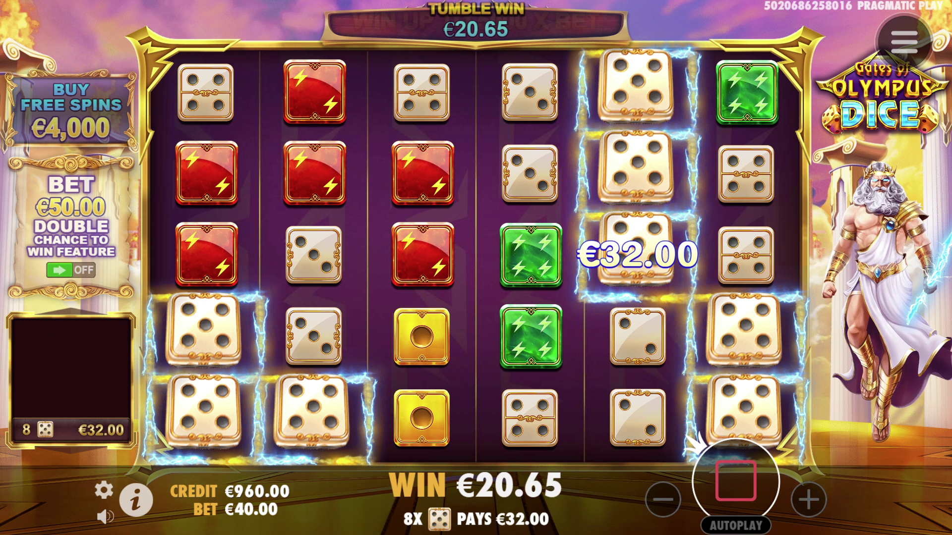 Gates of Olympus Dice - Big win 3