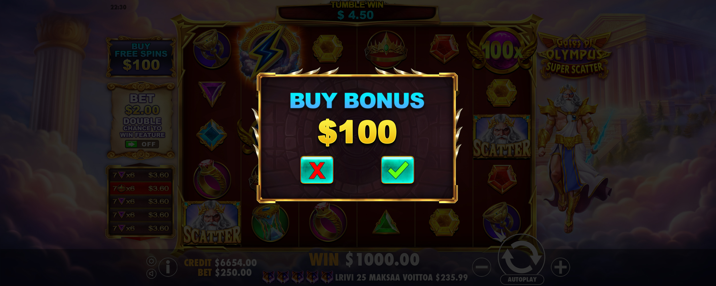 Gates of Olympus Super Scatter - Buy bonus