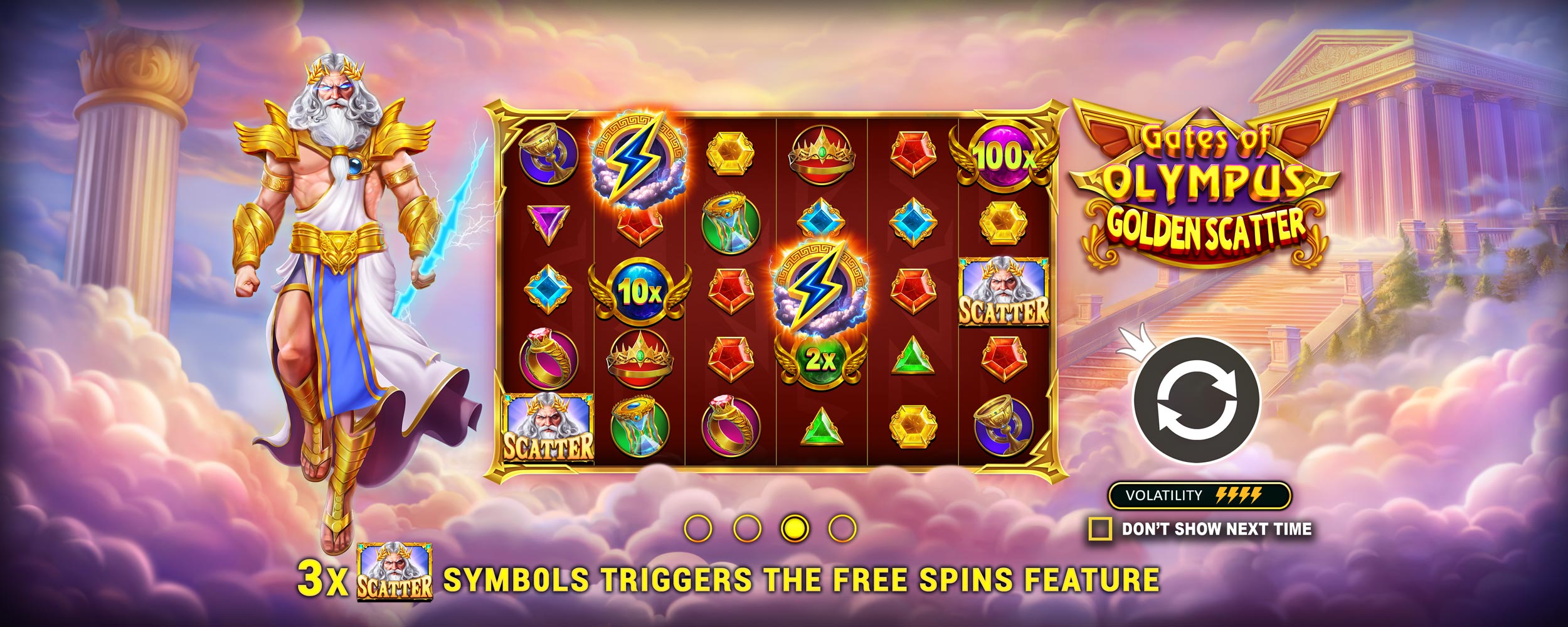 Gates of Olympus Super Scatter - Start screen