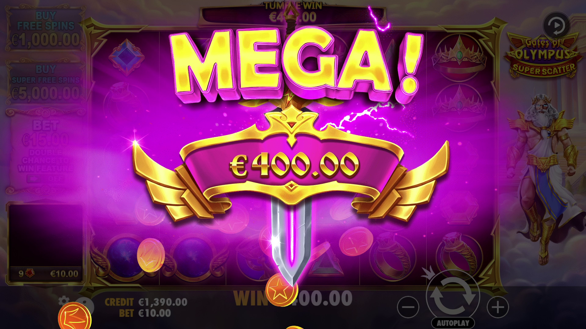 Gates of Olympus Super Scatter - Big win 5
