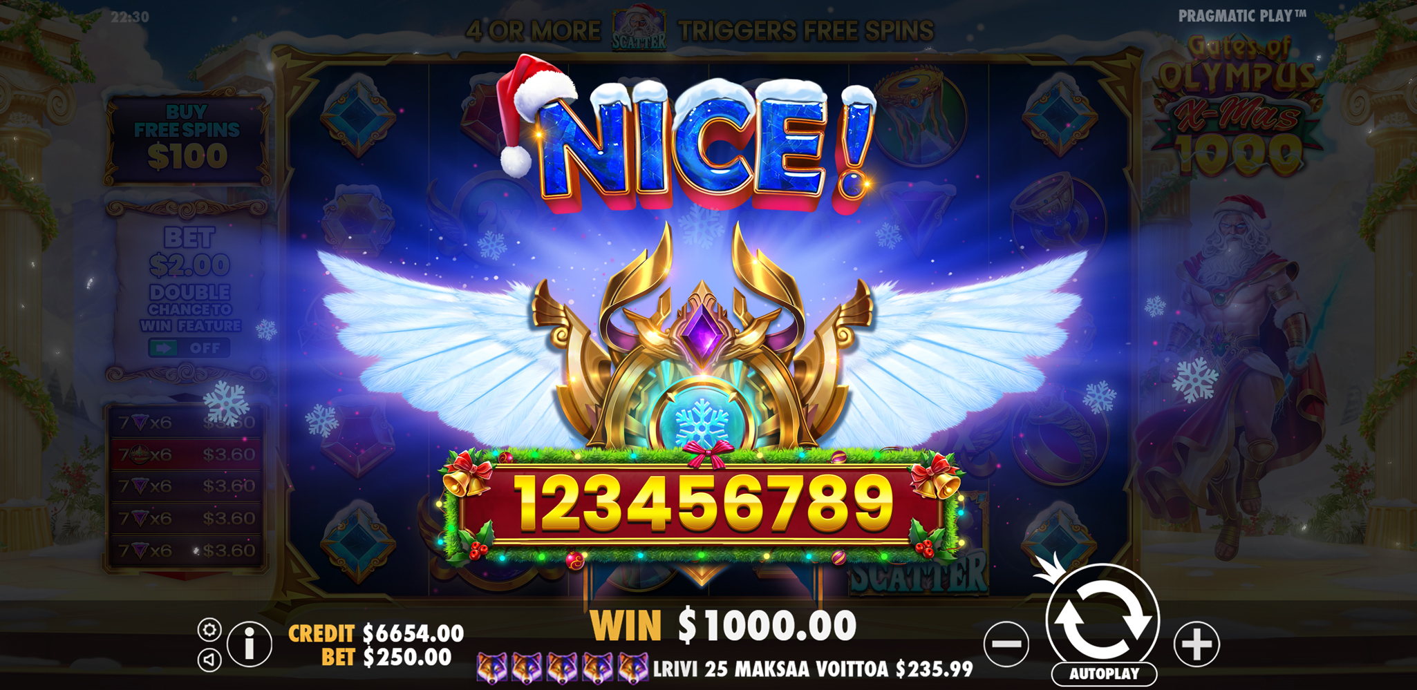 Gates of Olympus Xmas 1000 - Big win 3