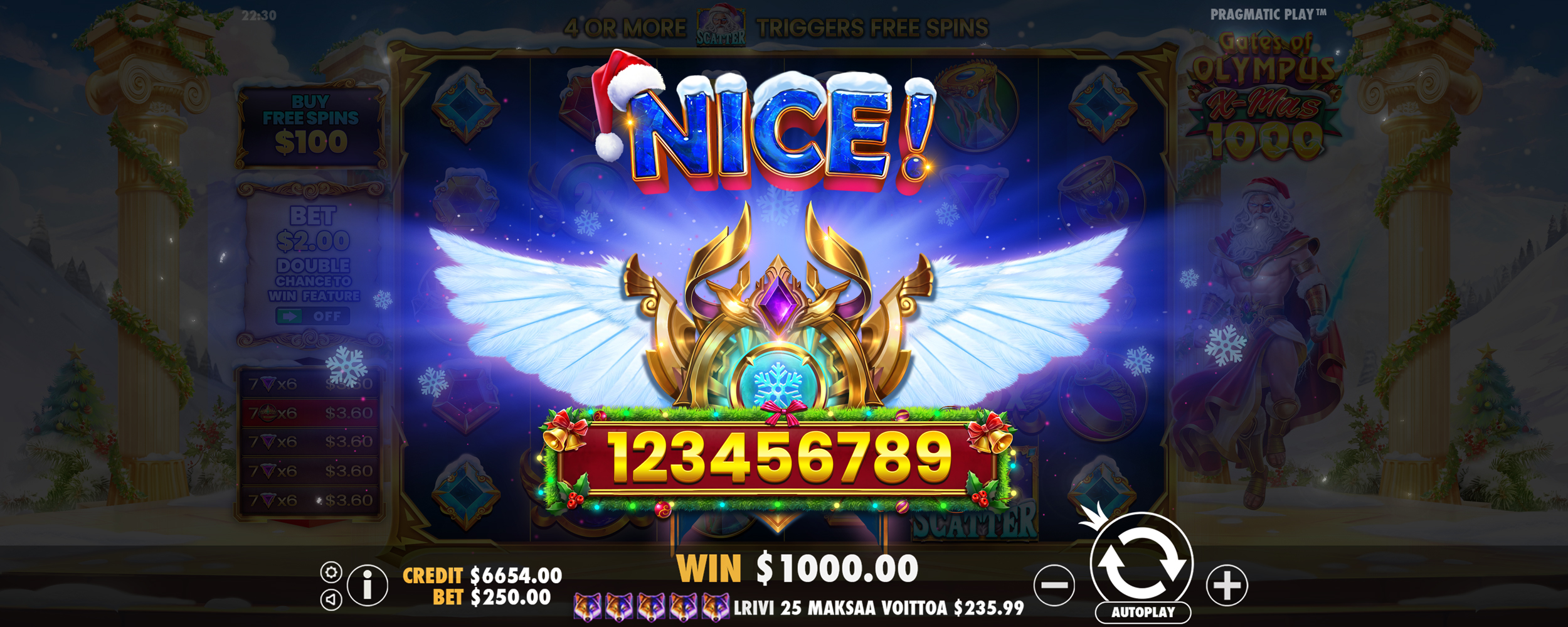 Gates of Olympus Xmas 1000 - Big win 4
