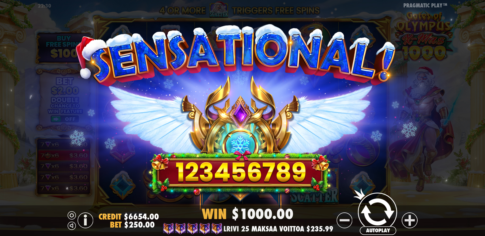 Gates of Olympus Xmas 1000 - Big win 5