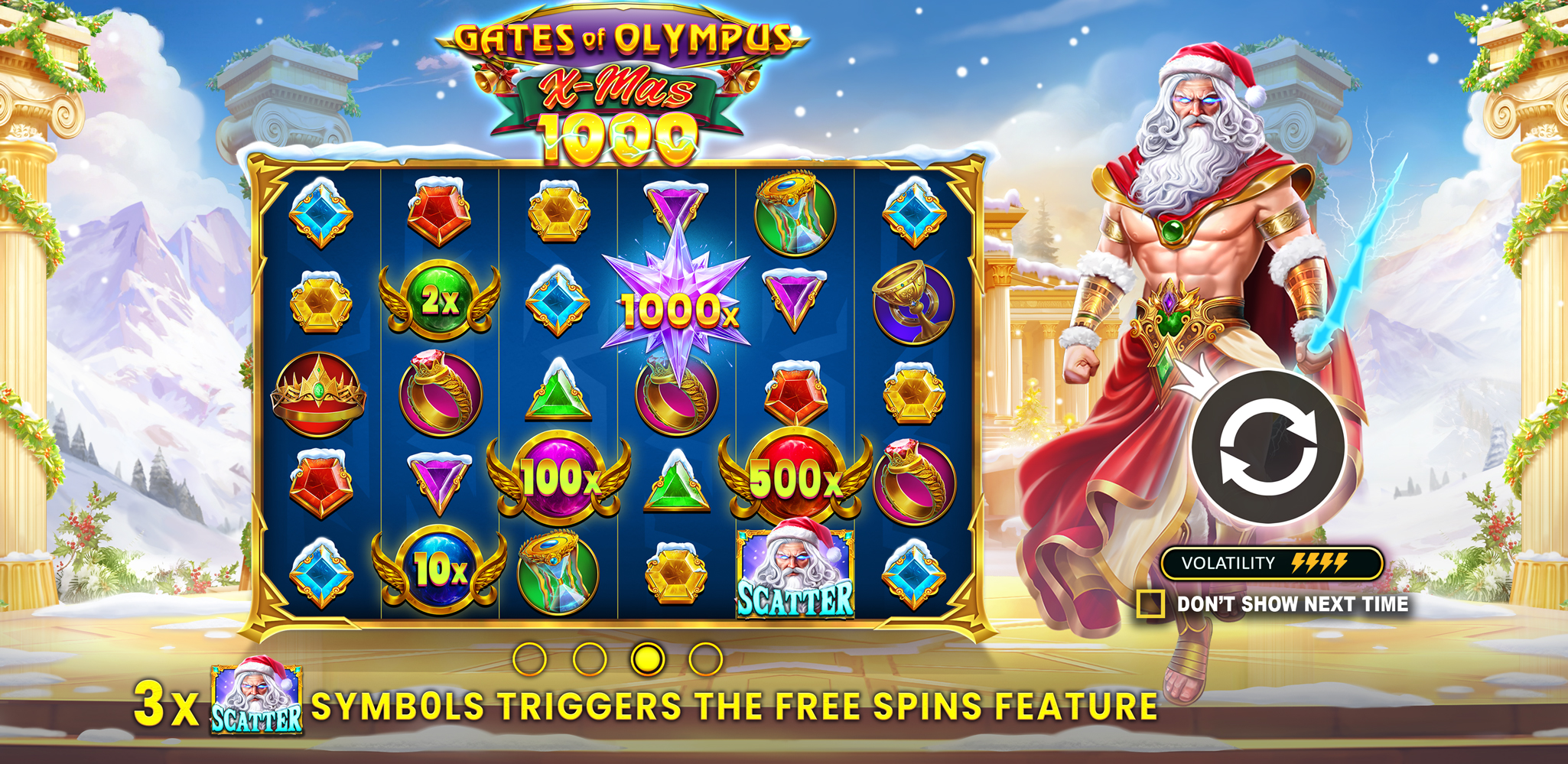 Gates of Olympus Xmas 1000 Slot Demo by Pragmatic Play