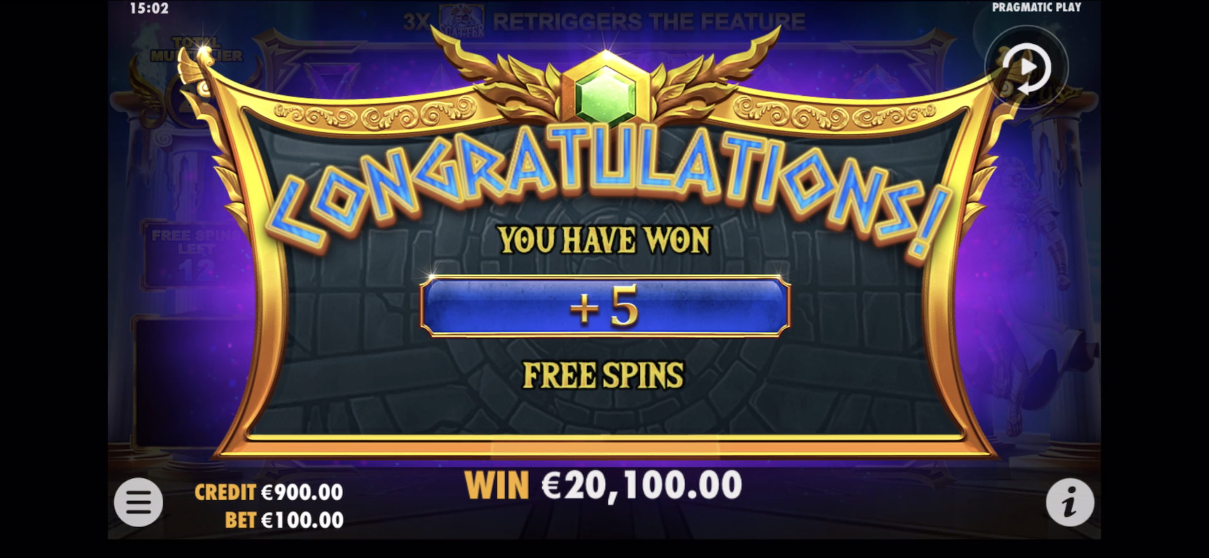 Gates of Olympus - Free spins 2