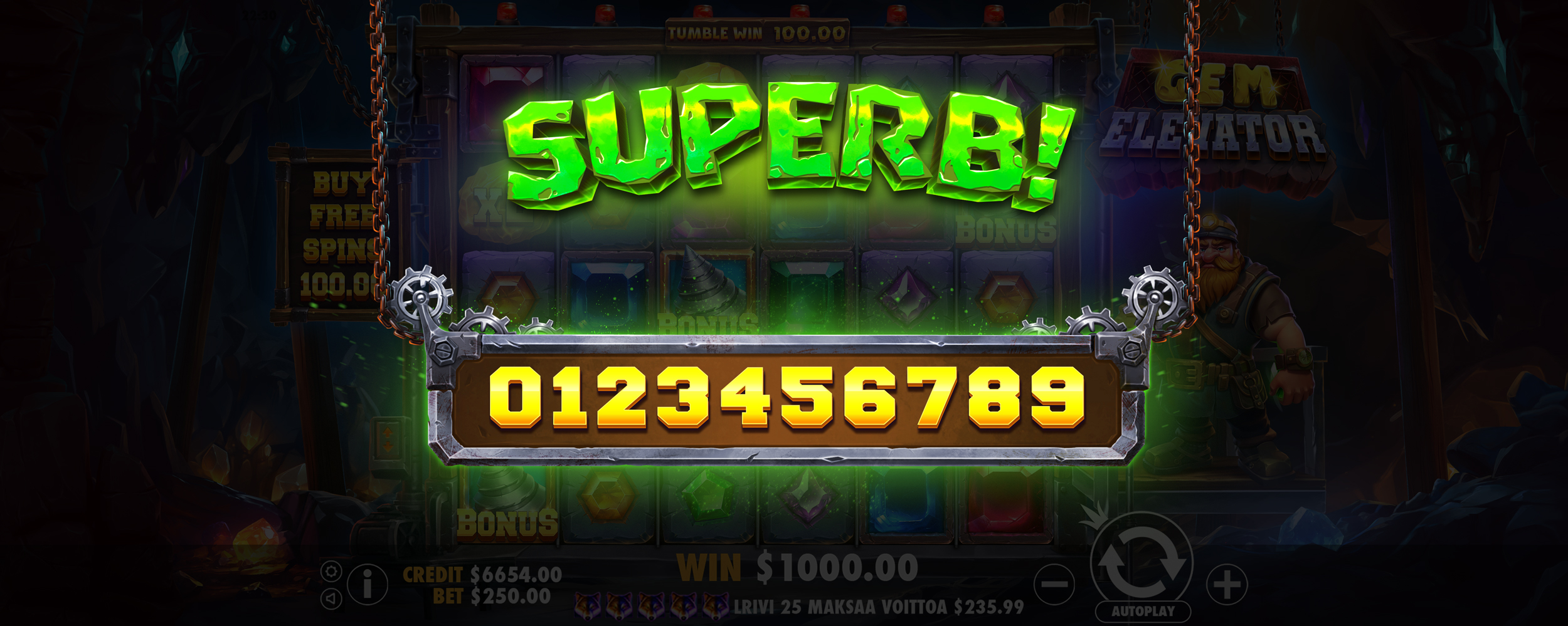 Gem Elevator - Big win 6