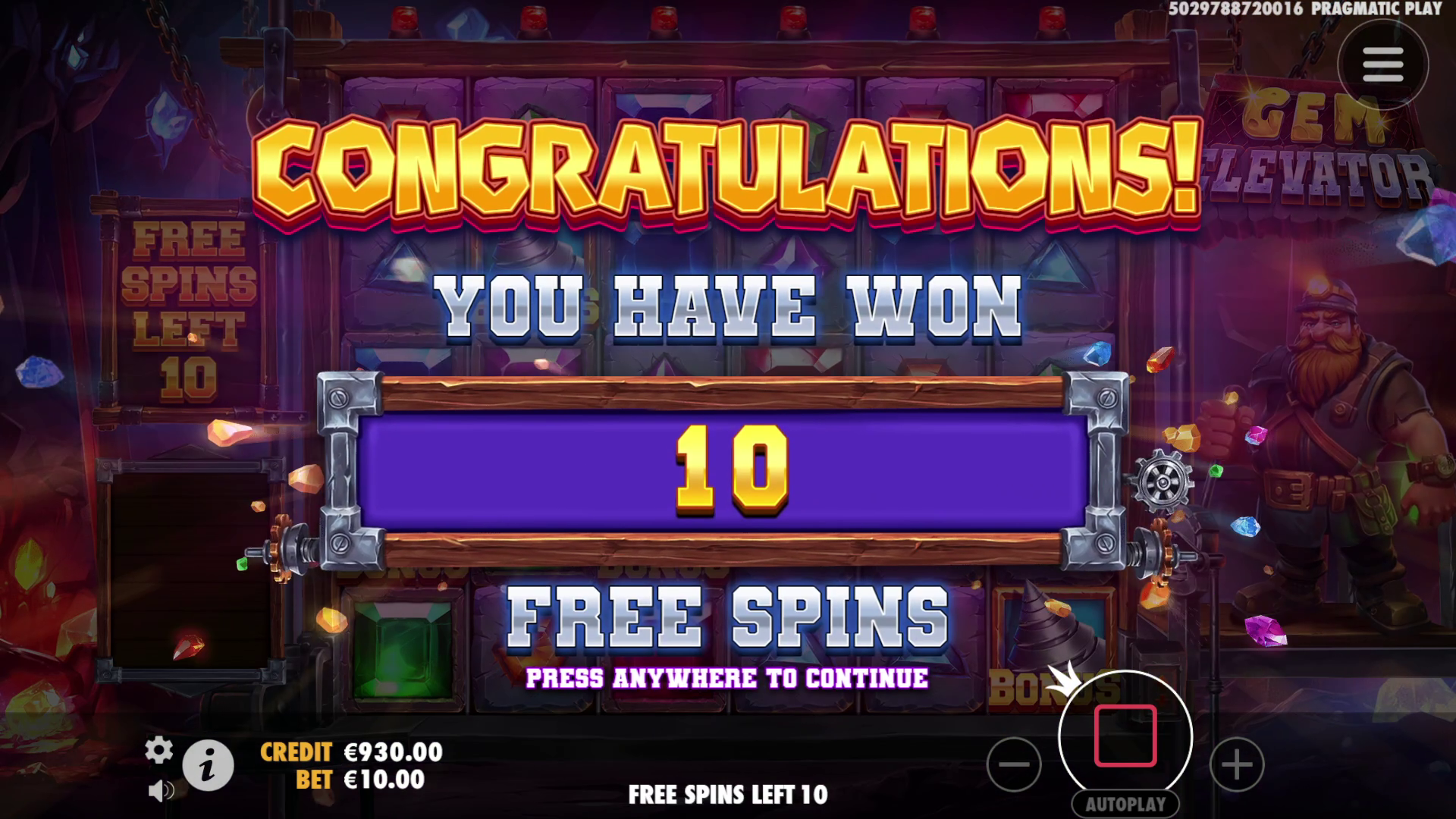 Gem Elevator - Free spins 3