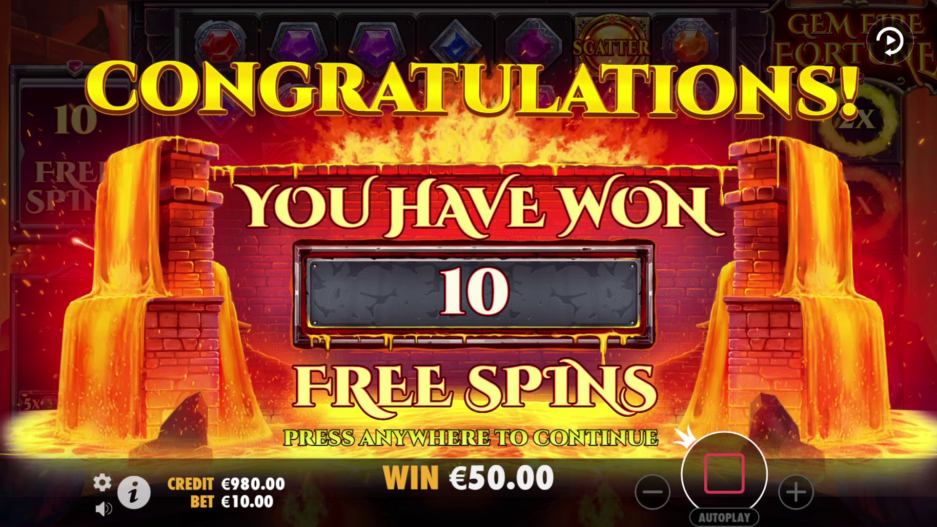 Gem Fire Fortune - Free spins 2
