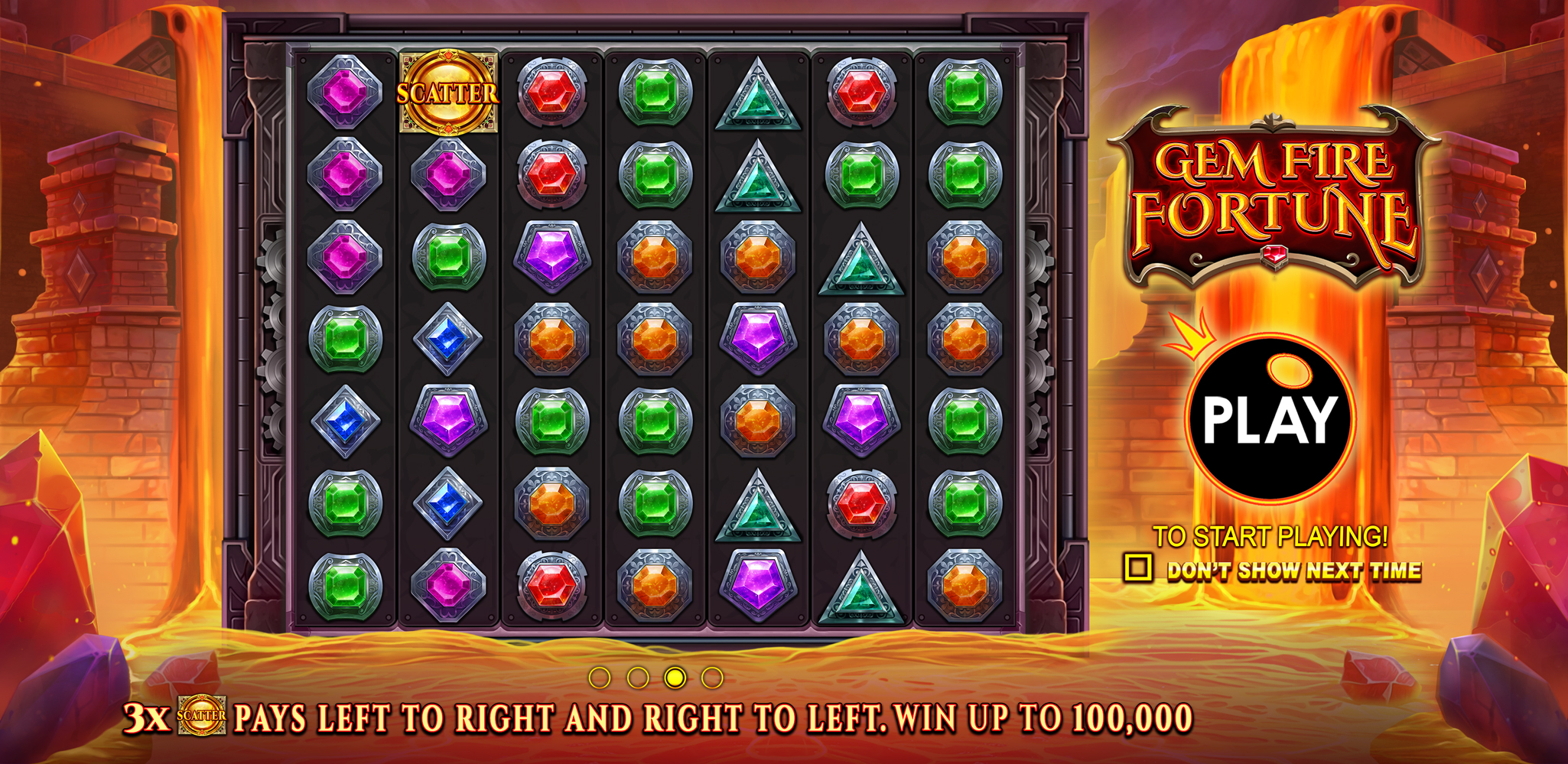 Gem Fire Fortune - Start screen 2