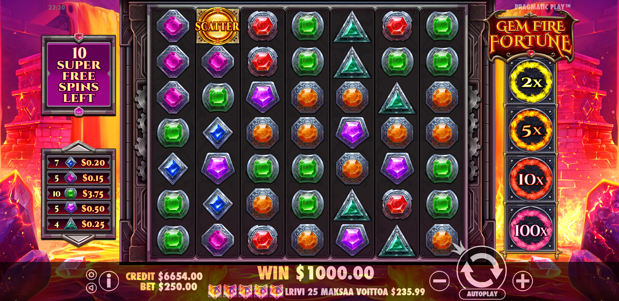Gem Fire Fortune - Free spins 8